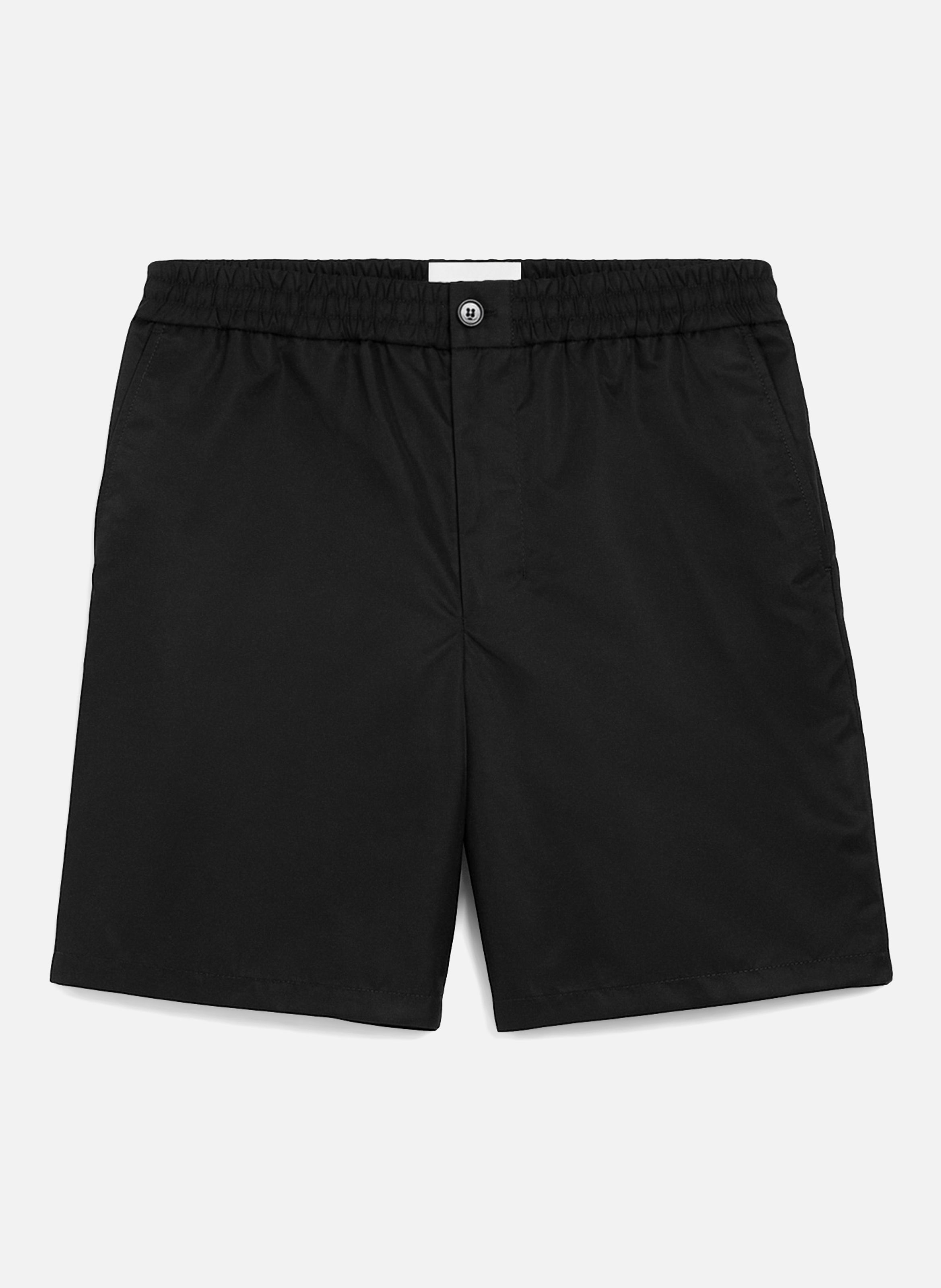Short taille elastiquée rivet ami de coeur en nylon AMI PARIS Noir