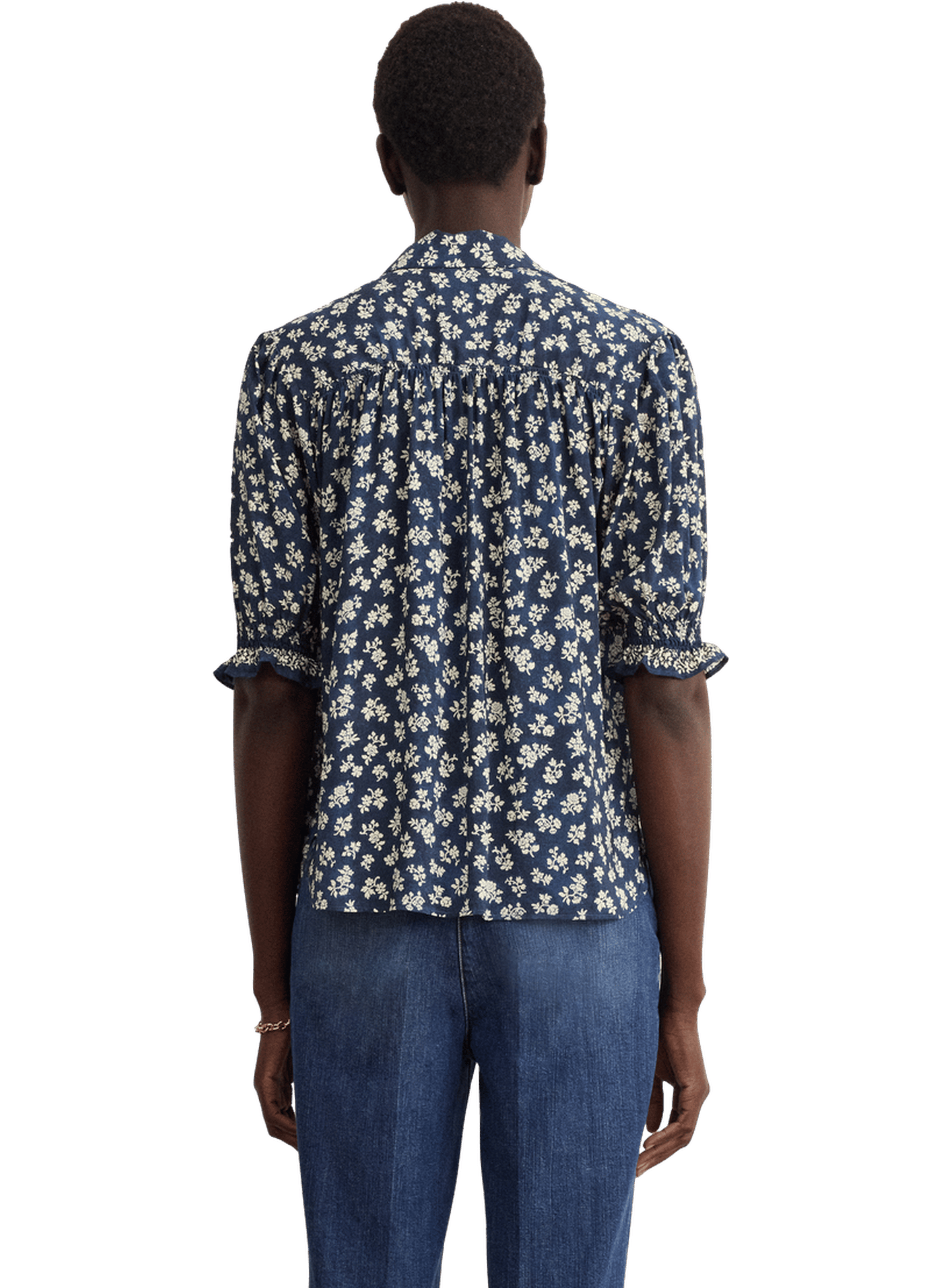 Chemise fluide à fleurs - celie PABLO Bleu