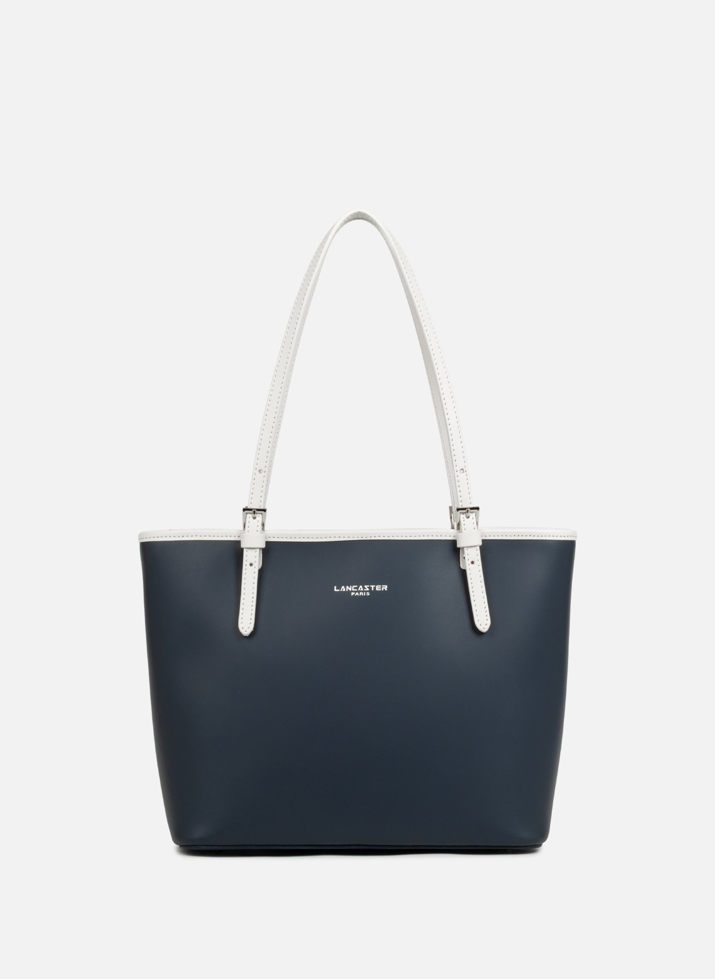 Sac cabas épaule - smooth  Bleu foncé - ecru