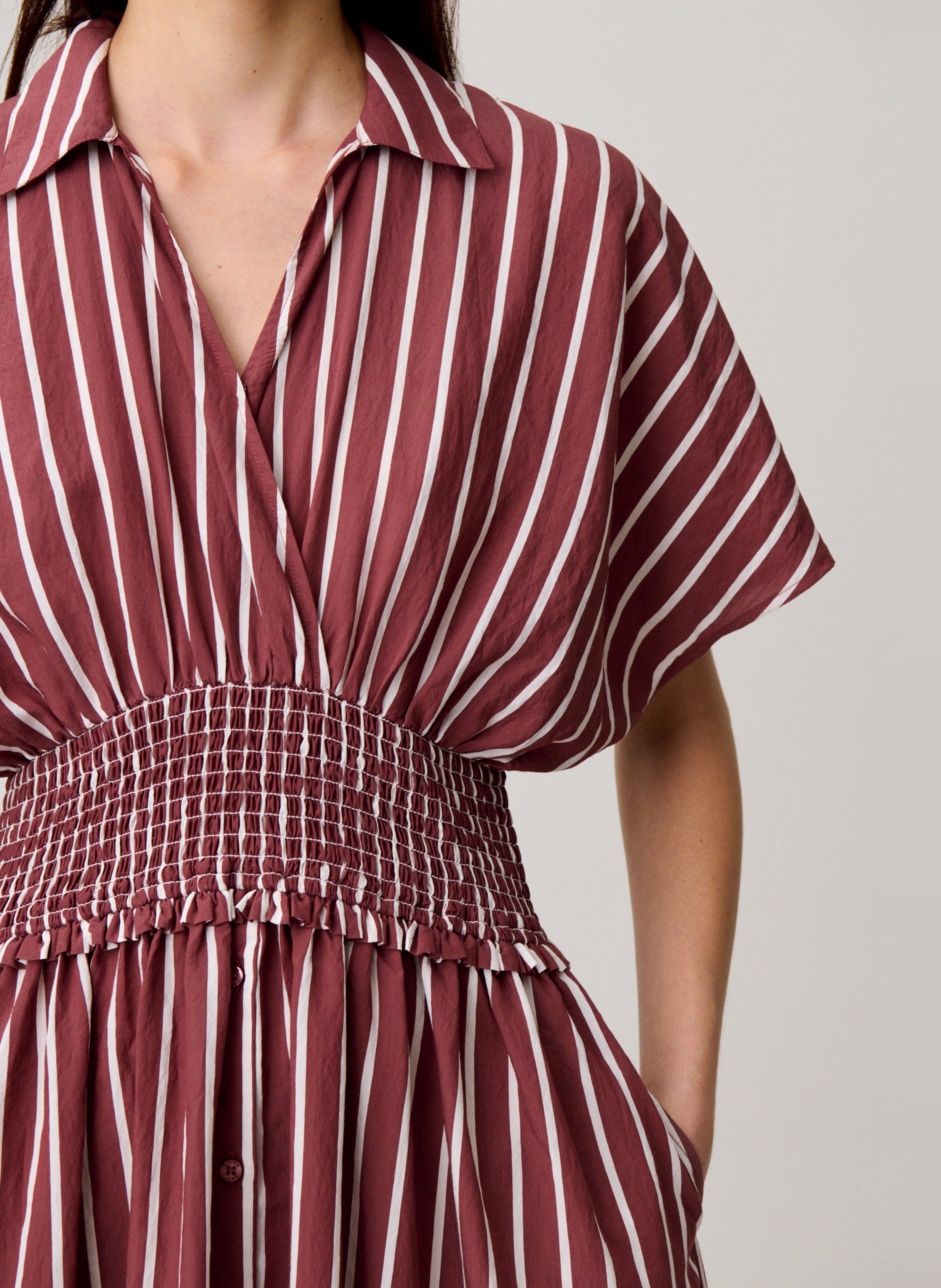 Robe midi cintrée à rayures CLAUDIE PIERLOT Multicolore