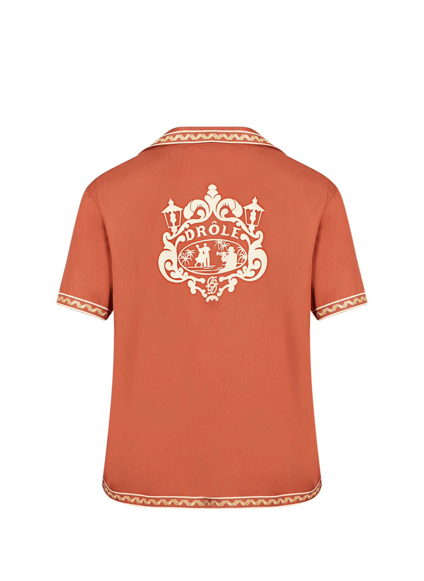 Chemise à imprimé en lyocell DROLE DE MONSIEUR Marron