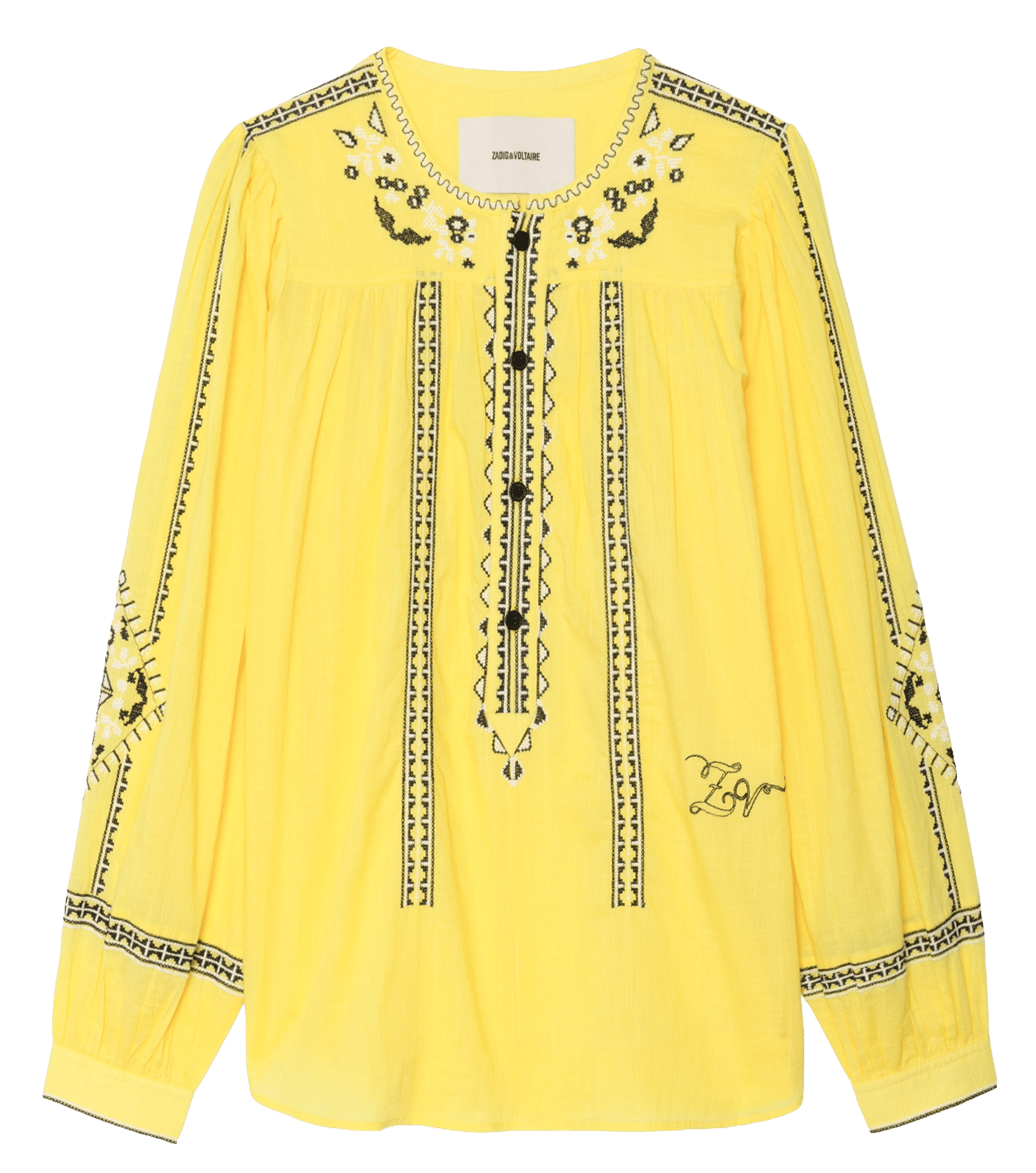Blouse ample en coton tigy ZADIG&VOLTAIRE Jaune