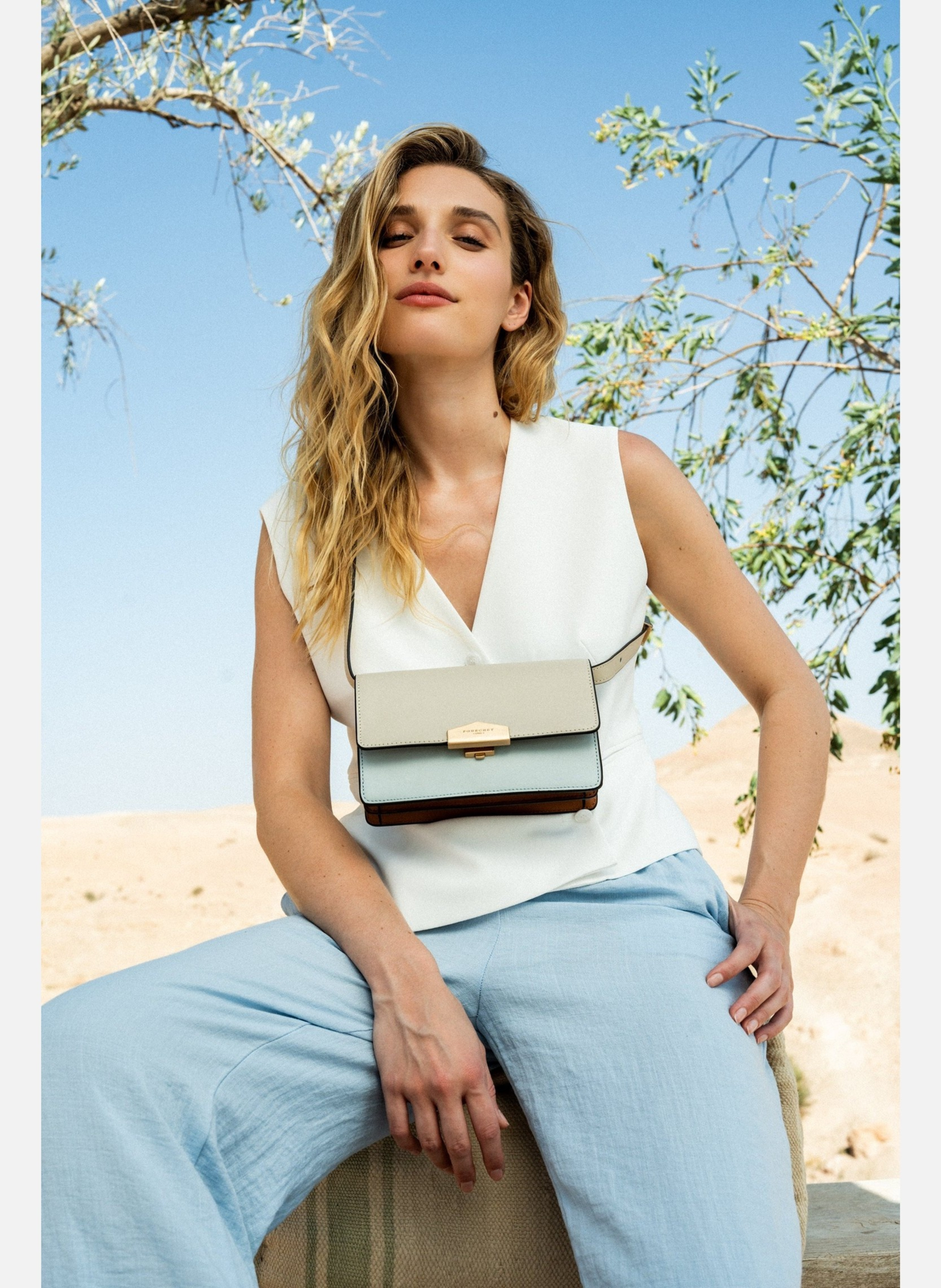 Anjou | sac porté épaule POURCHET Beige