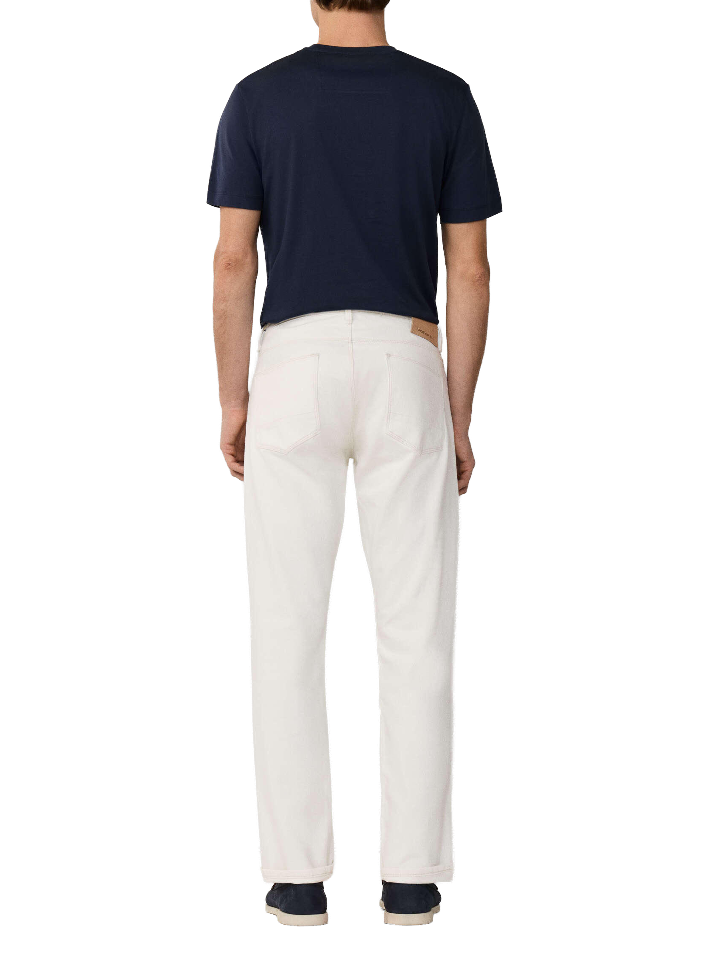 Pantalon droit en coton mélangé FACONNABLE Blanc