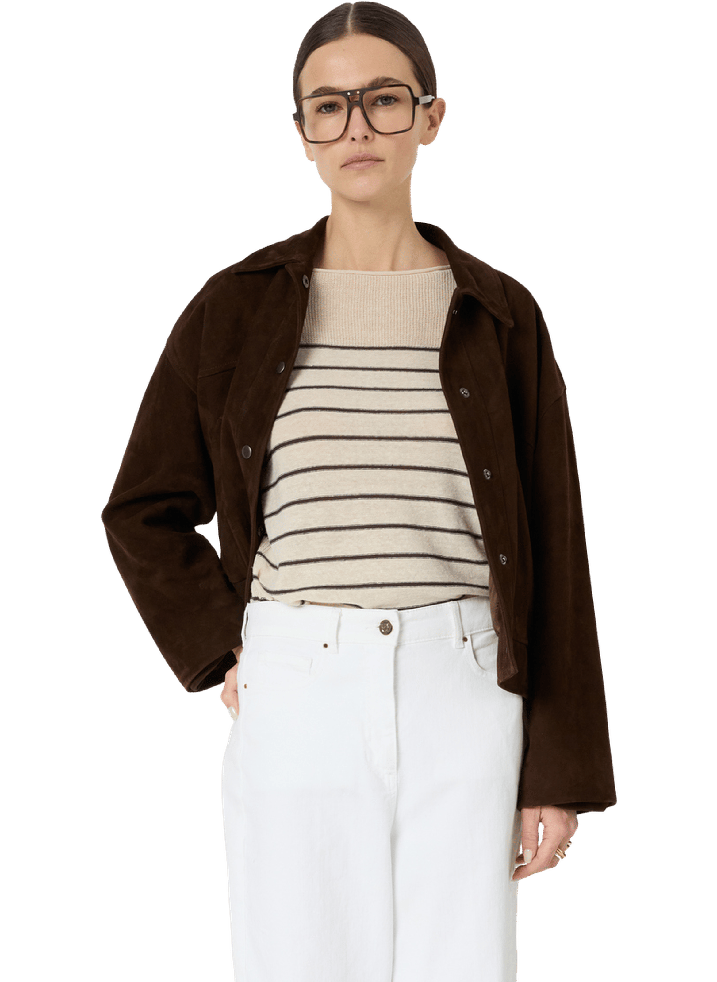 Pull ample rayé en lin mélangé - levia GERARD DAREL Marron