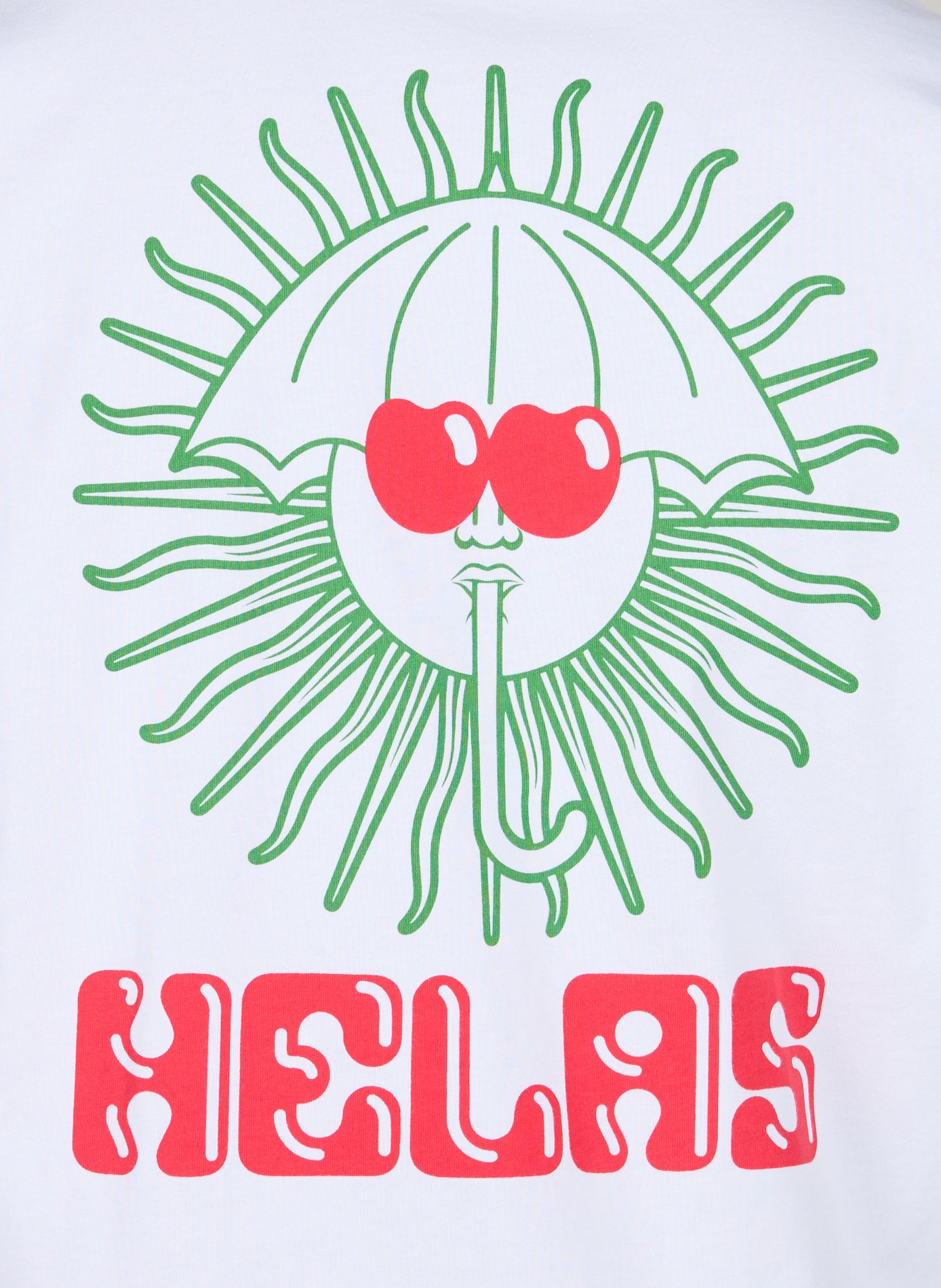 Printed Ibiz Tee cotton T-shirt HELAS CAPS White