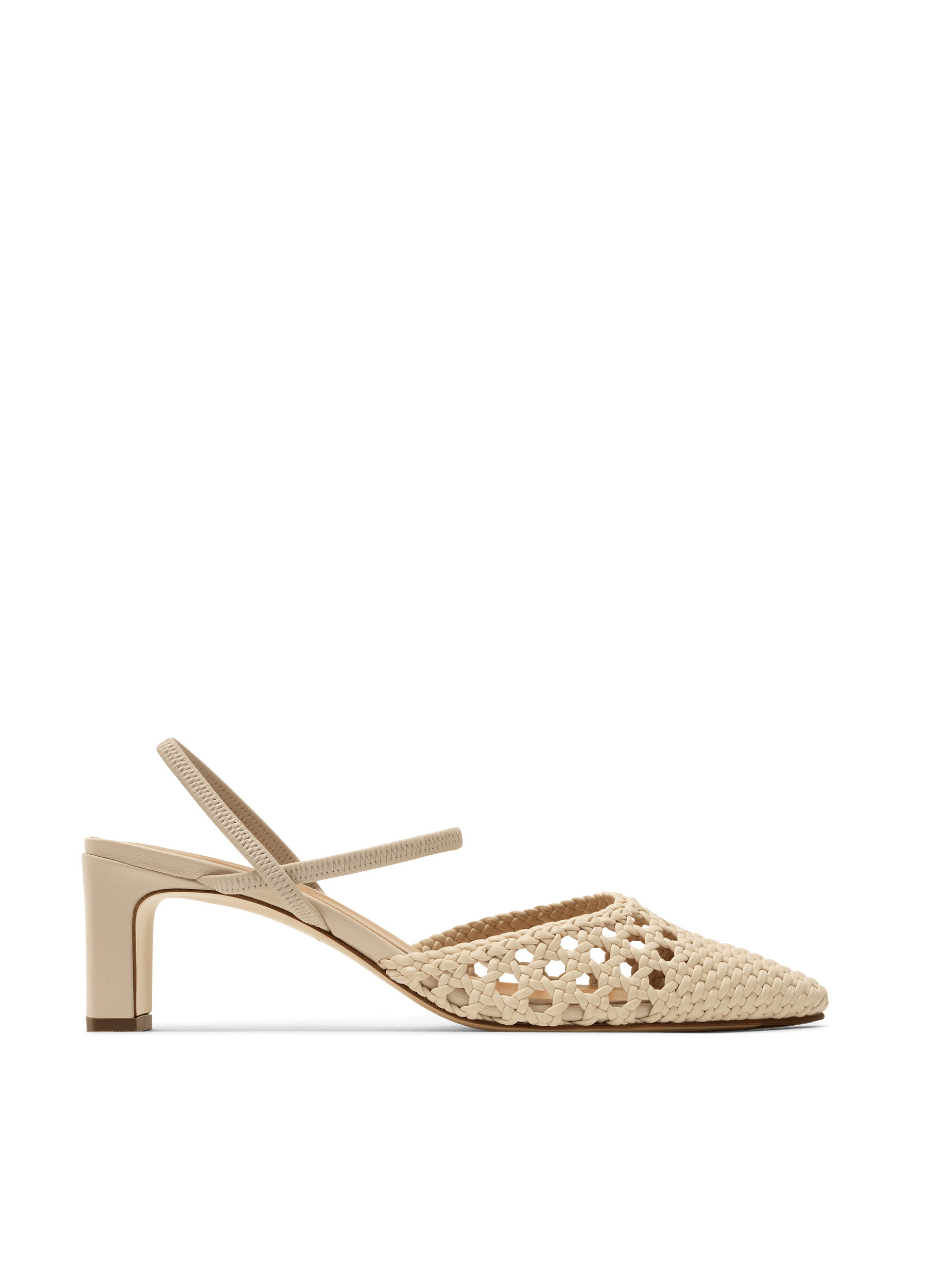 Sling back oria en nappa PARALLELE Blanc