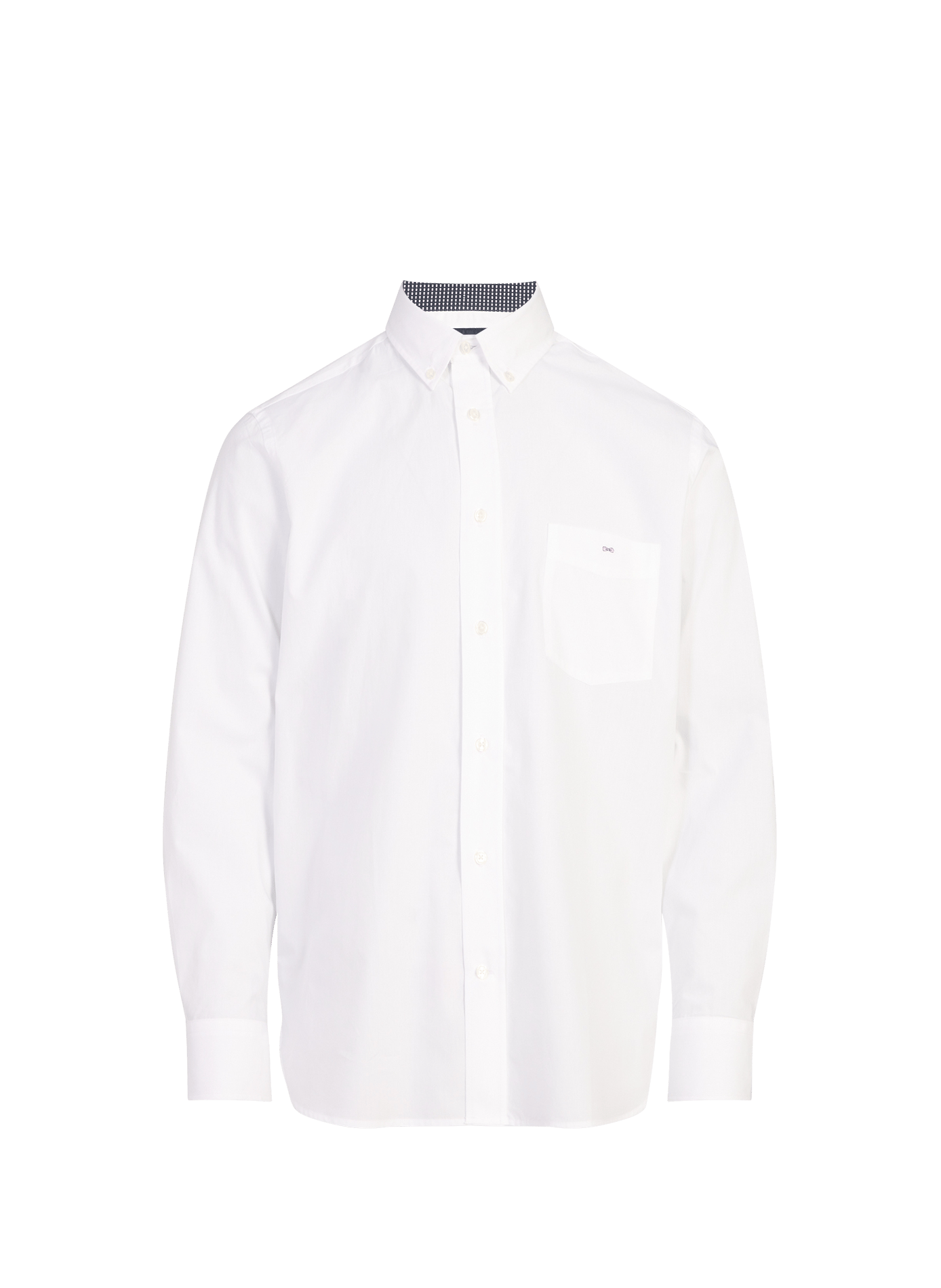 Long-sleeved American collar shirt in cotton EDEN PARK White