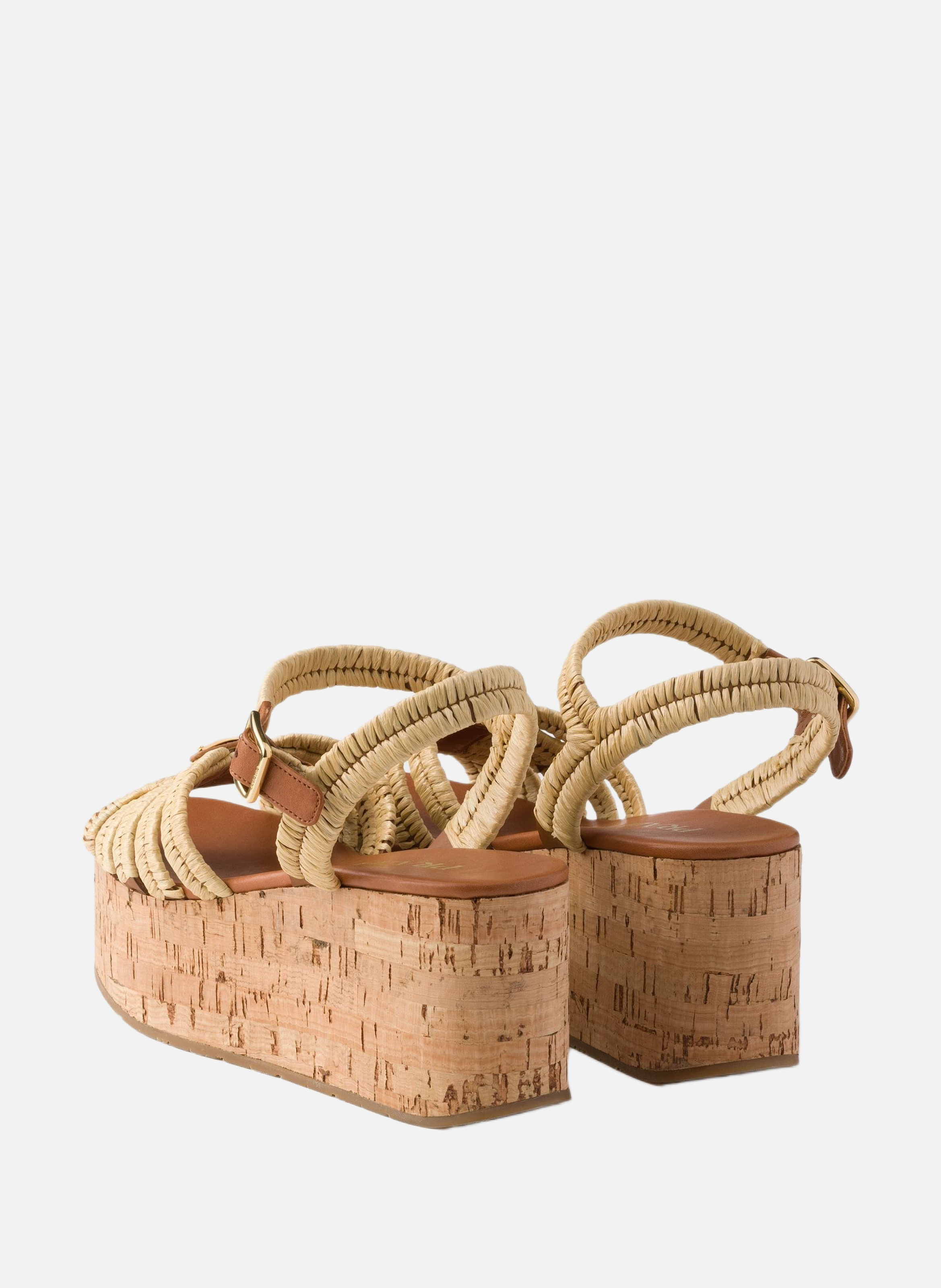 Sandales à plateforme en crochet PRADA Beige