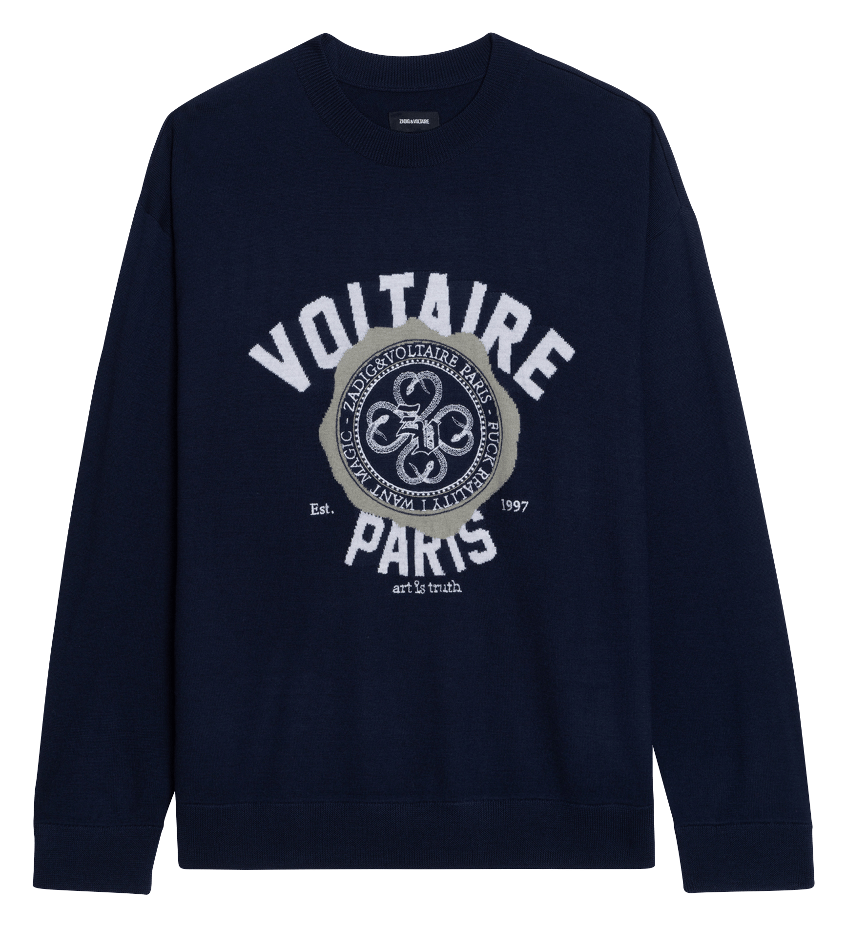 Pull droit en laine swonny ZADIG&VOLTAIRE Bleu
