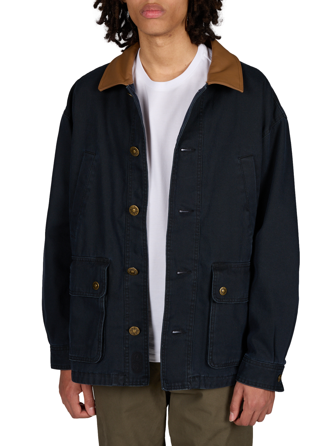 Jacket with contrasting collar in cotton TIMBERLAND Black
