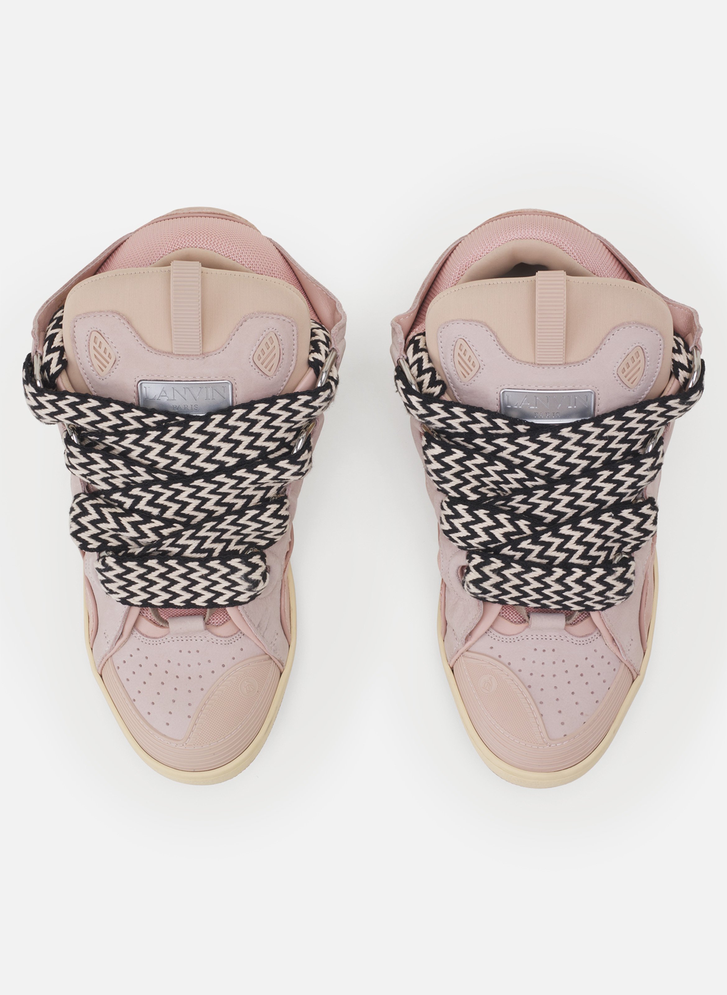 Sneakers curb en cuir LANVIN Rose