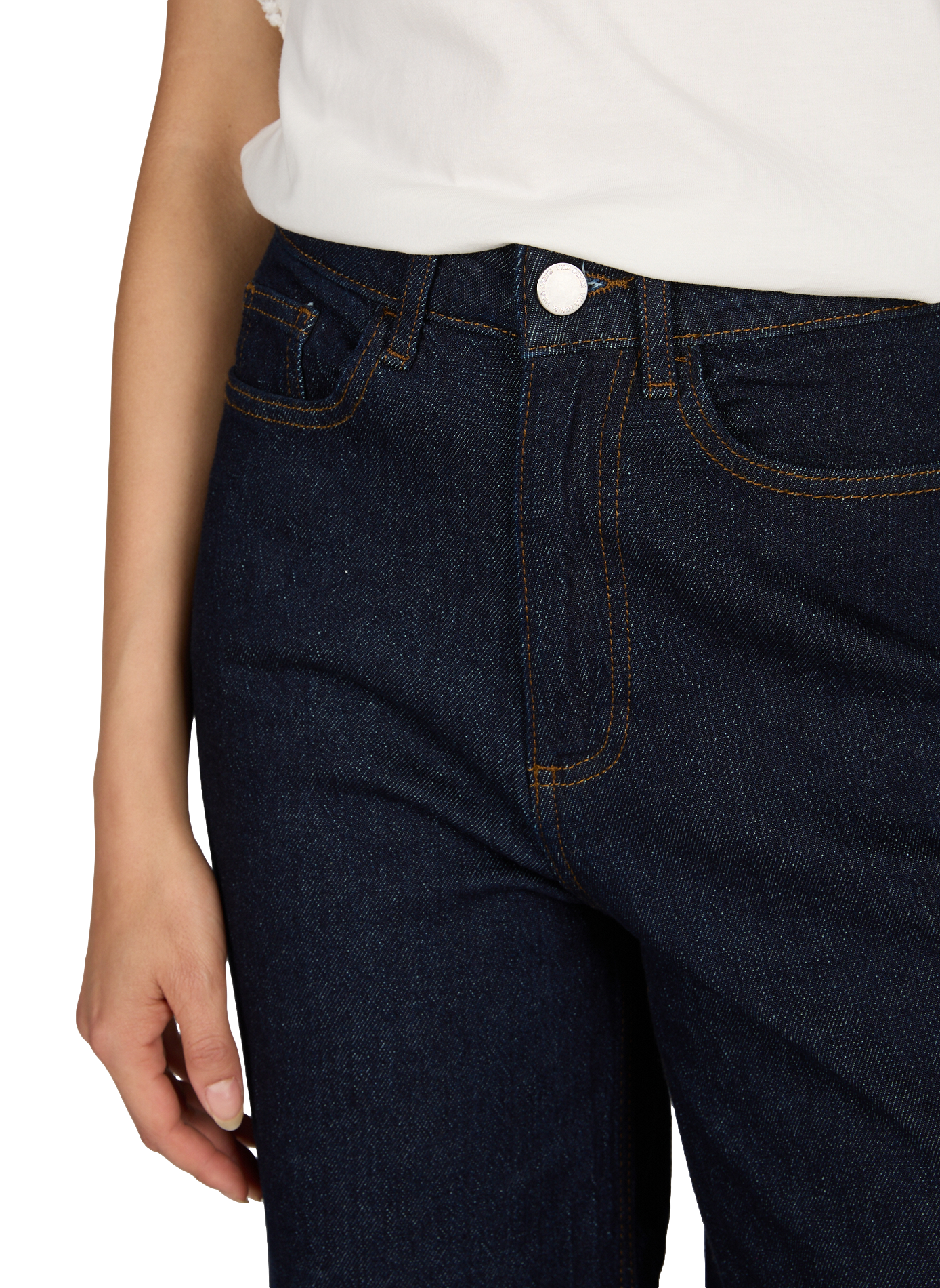 Straight cotton jeans VILA Blue