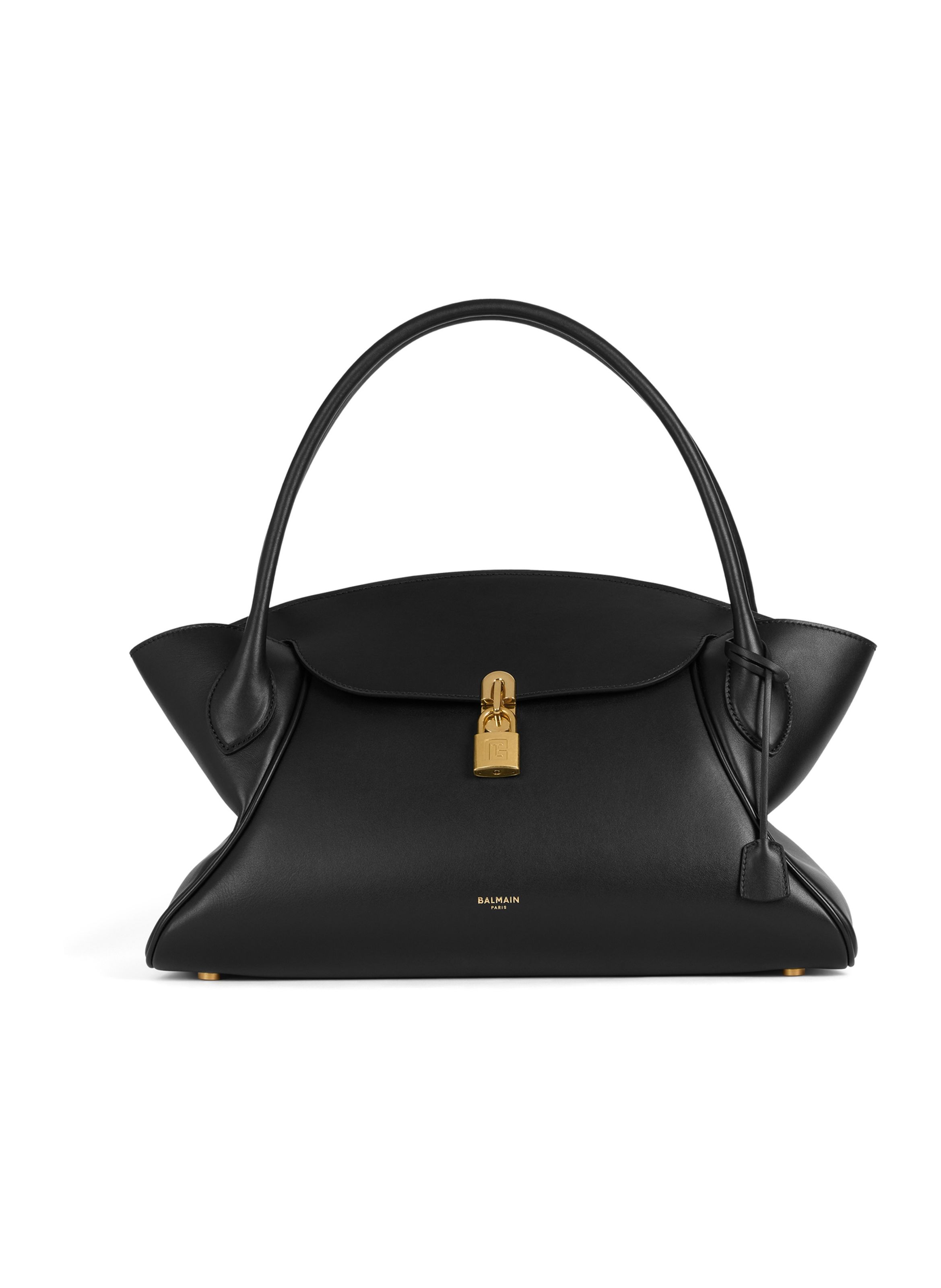 Sac pulse day medium en cuir lisse BALMAIN Noir