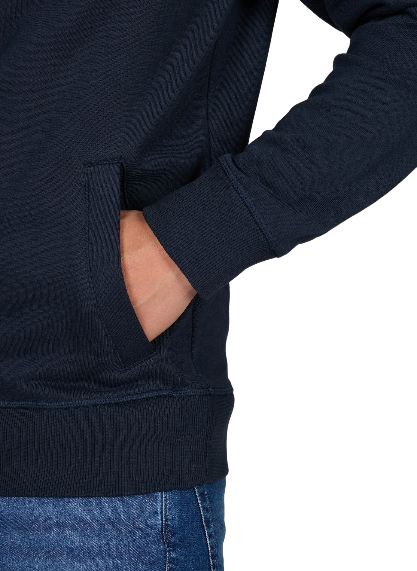 Sweatshirt col montant en coton mélangé TIMBERLAND Bleu