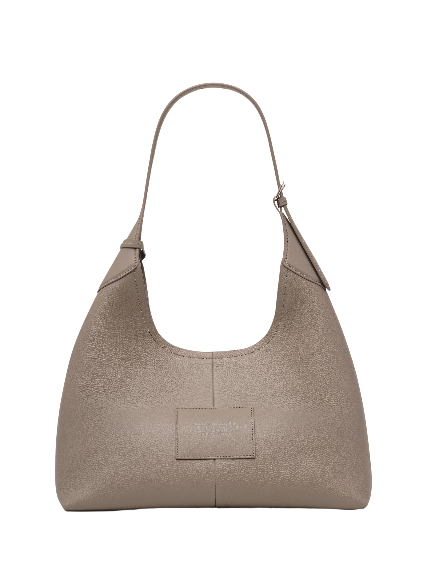 The Belted Sack Leather Bag MARC JACOBS Grey