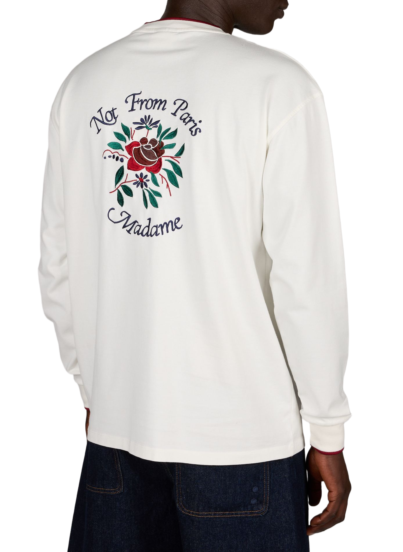 T-shirt manches longues en coton DROLE DE MONSIEUR Blanc