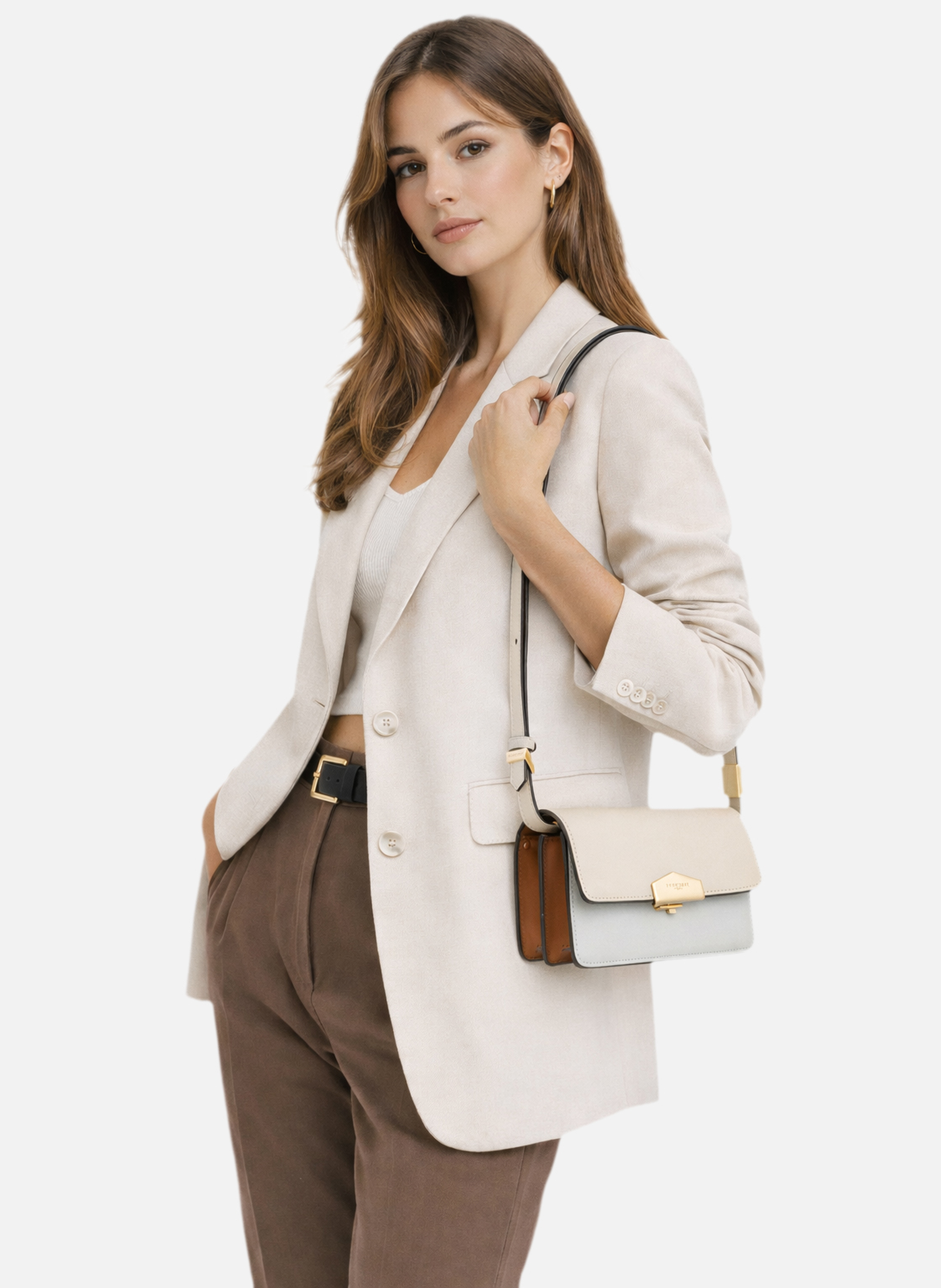 Anjou | sac porté épaule POURCHET Beige