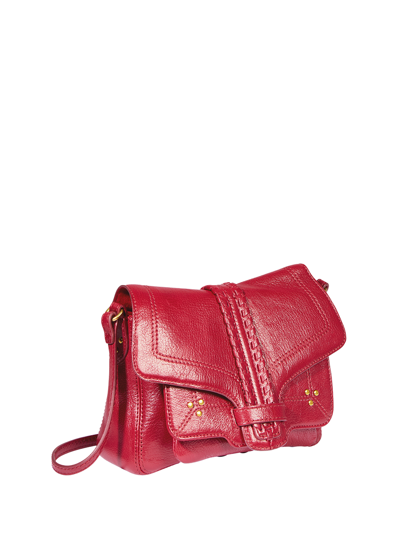 Sac épaule grainé en coton JÉRÔME DREYFUSS Rouge