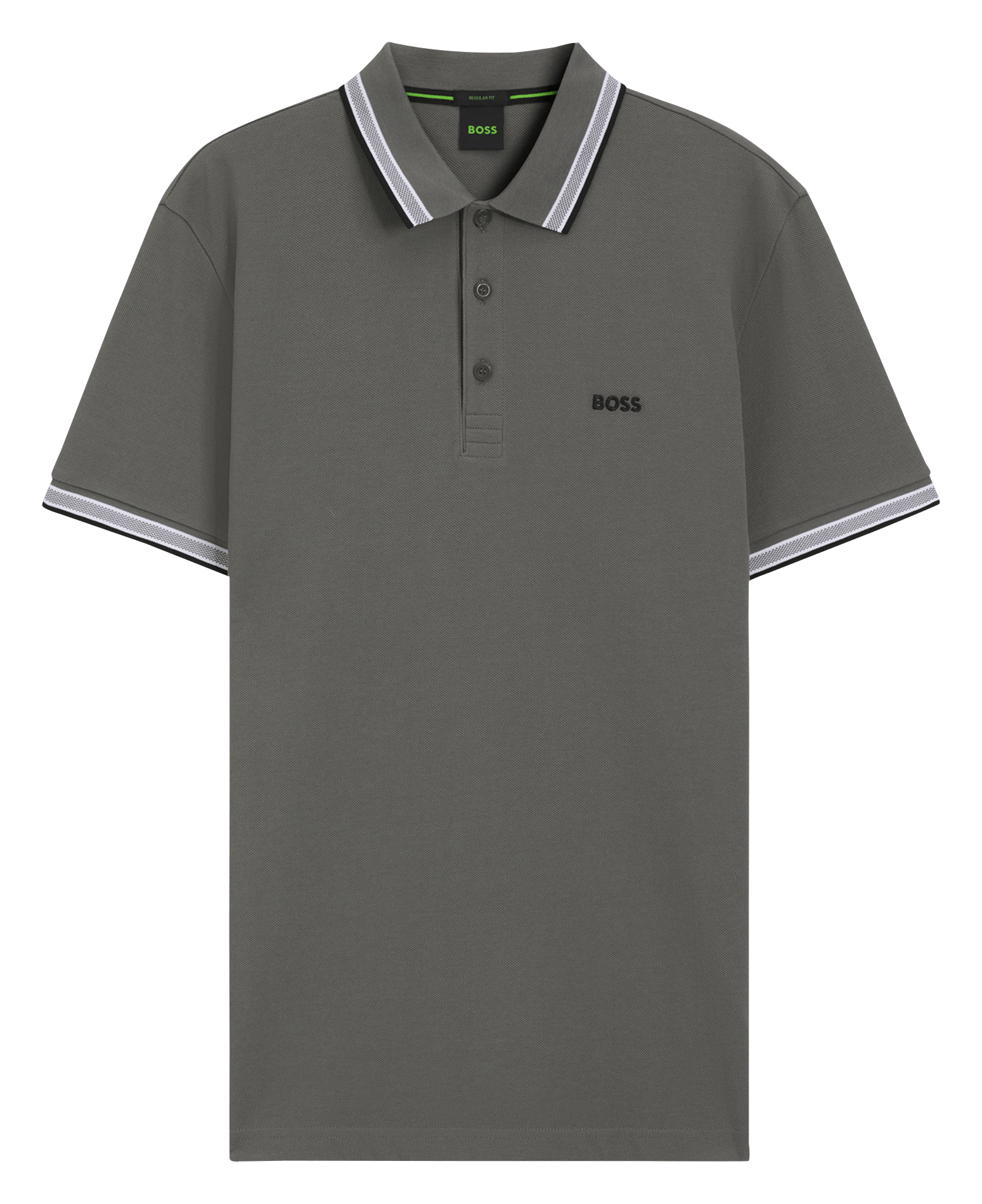 Polo regular fit en coton BOSS Argent