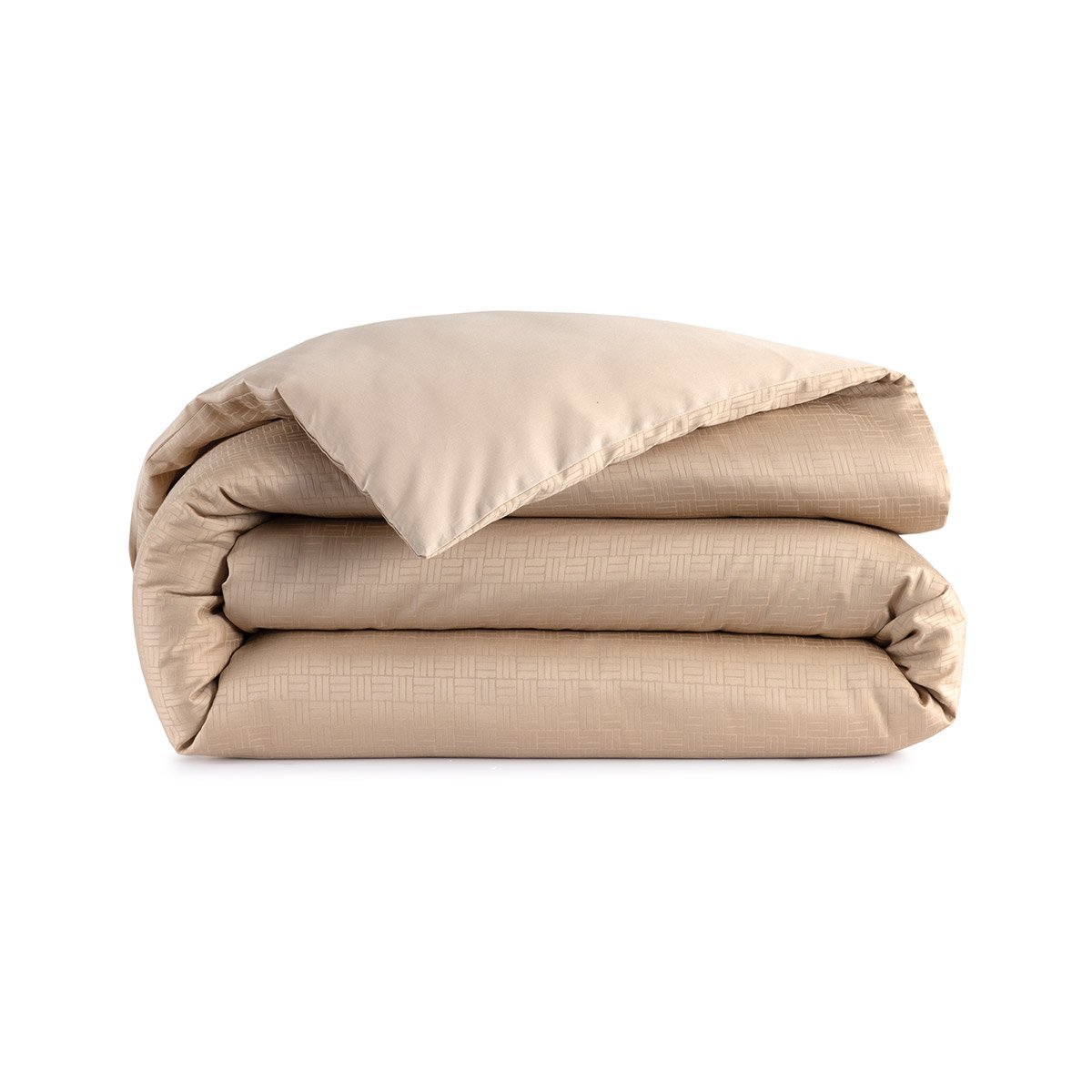 Housse de couette en satin de coton, lattice BeigeBOSS HOME