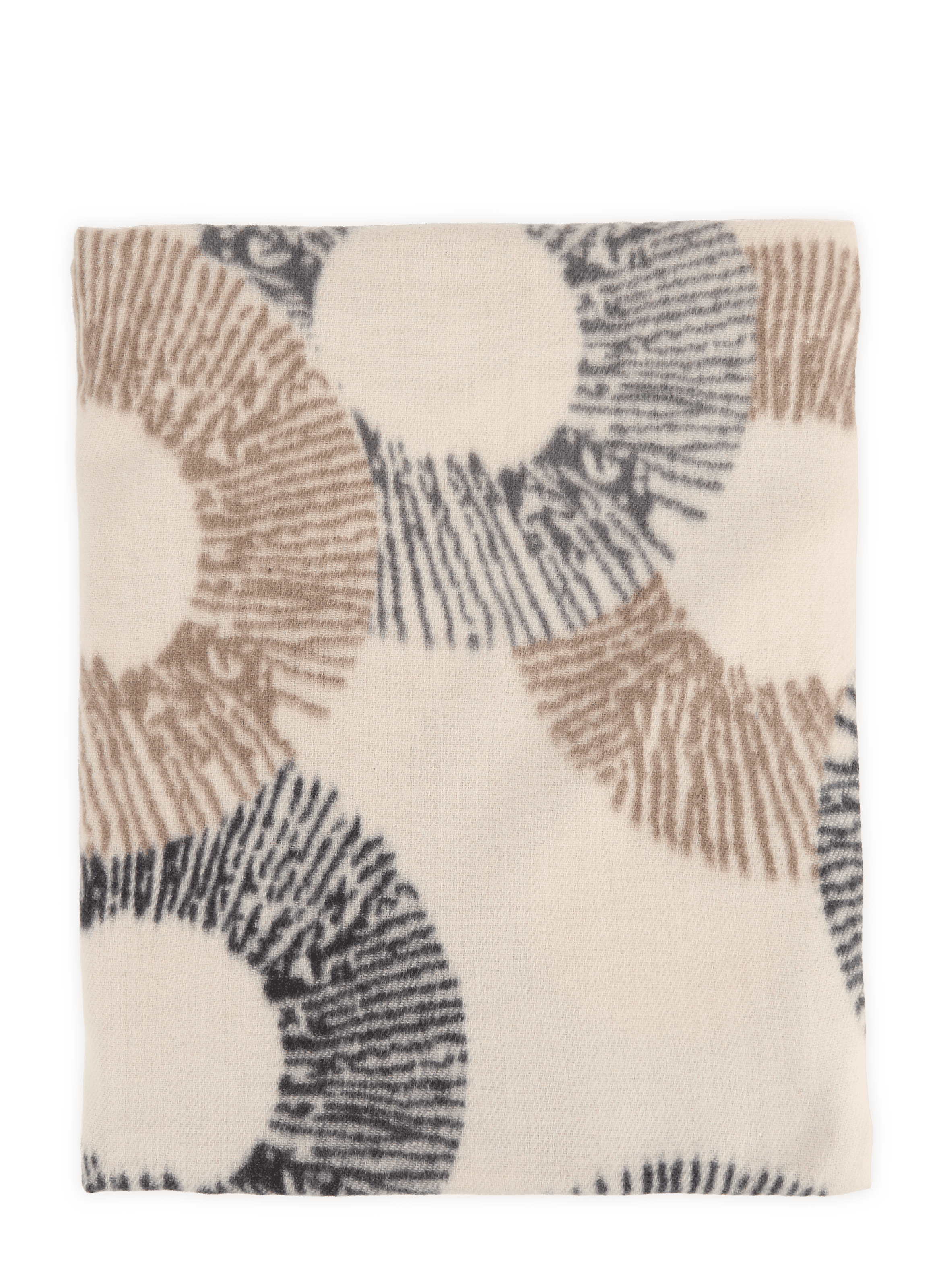 Echarpe à motif avec franges AU PRINTEMPS PARIS Beige