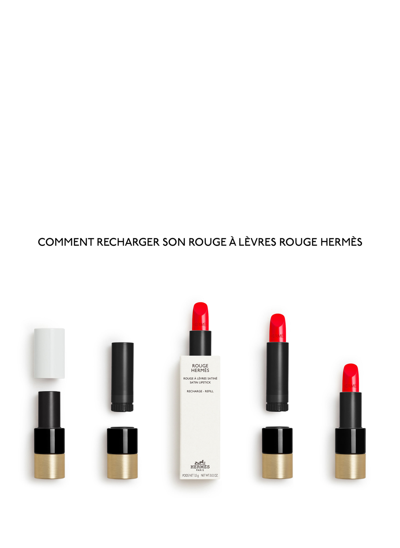 Rouge Hermès, recharge rouge à lèvres satiné HERMÈS 21 - rose Épicé