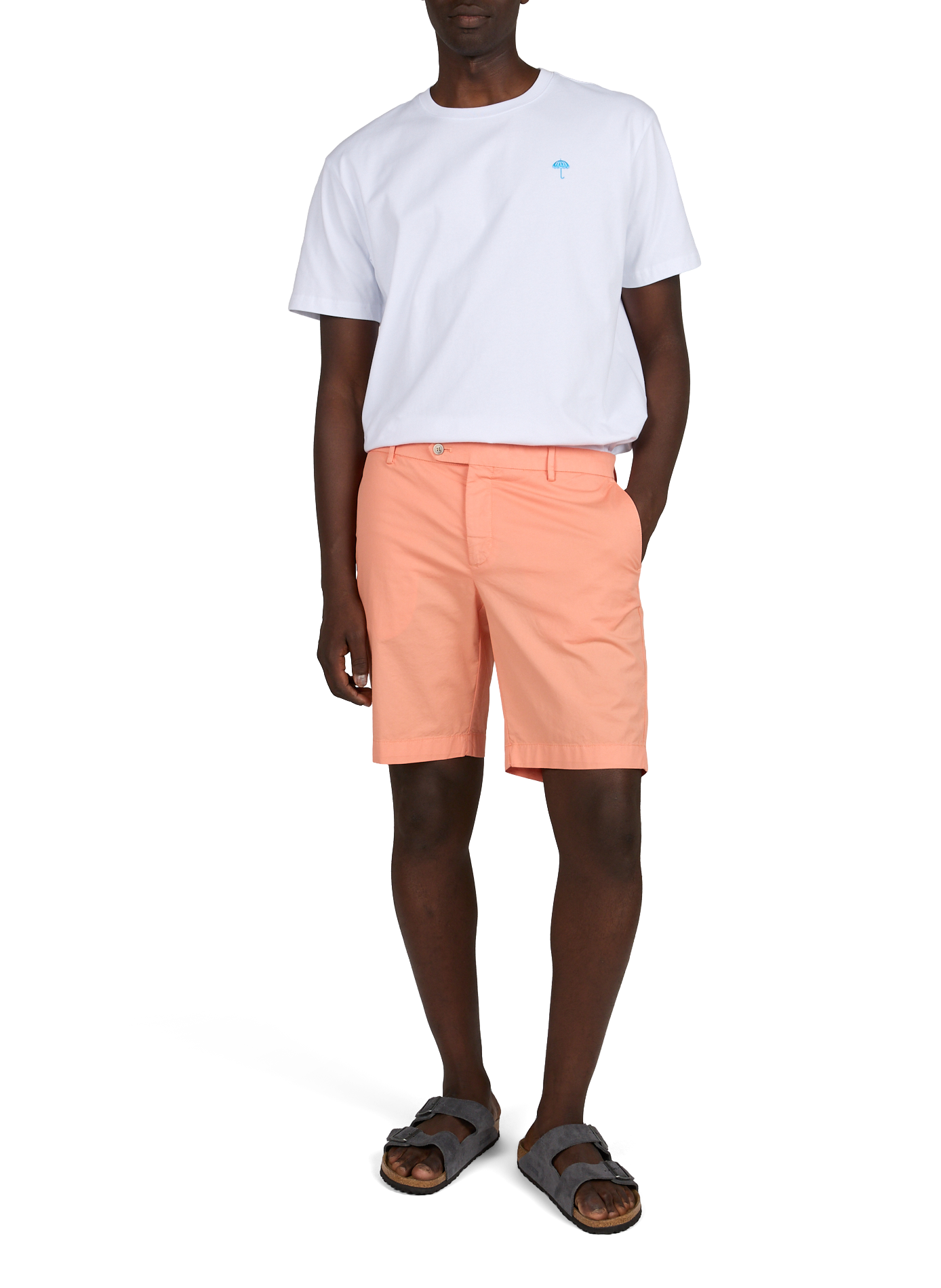 Cotton-blend chino-style shorts HACKETT Orange