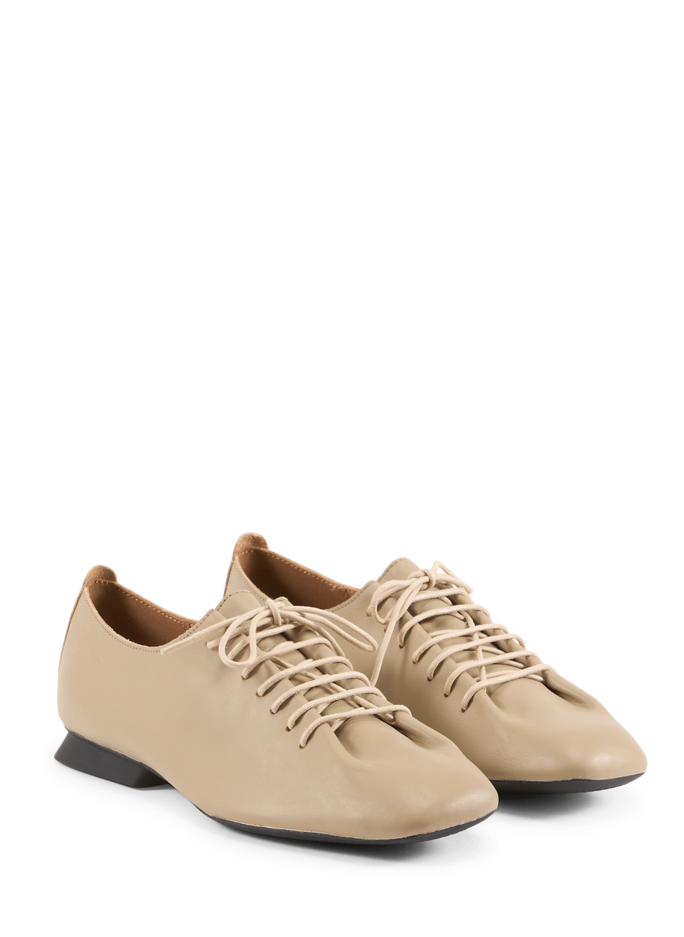Leather lace-up derby shoes CAMPER Beige