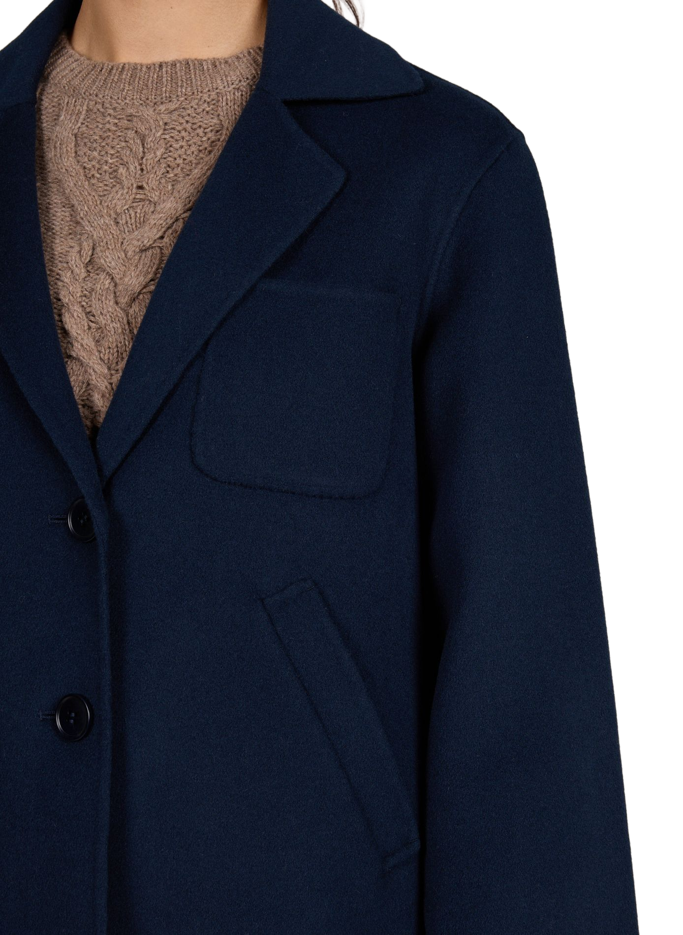 Gerade Wollmischweste mit Gürtel MAX MARA WEEK END Blau