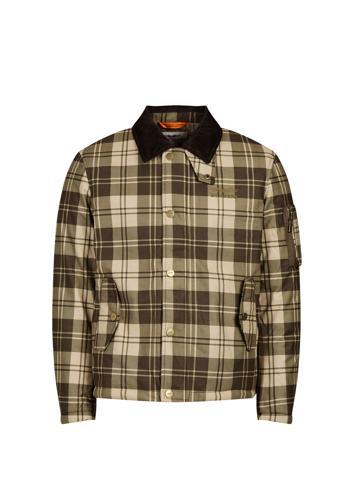Printed jacket with contrasting collar BOMBERS ORIGINAL Beige