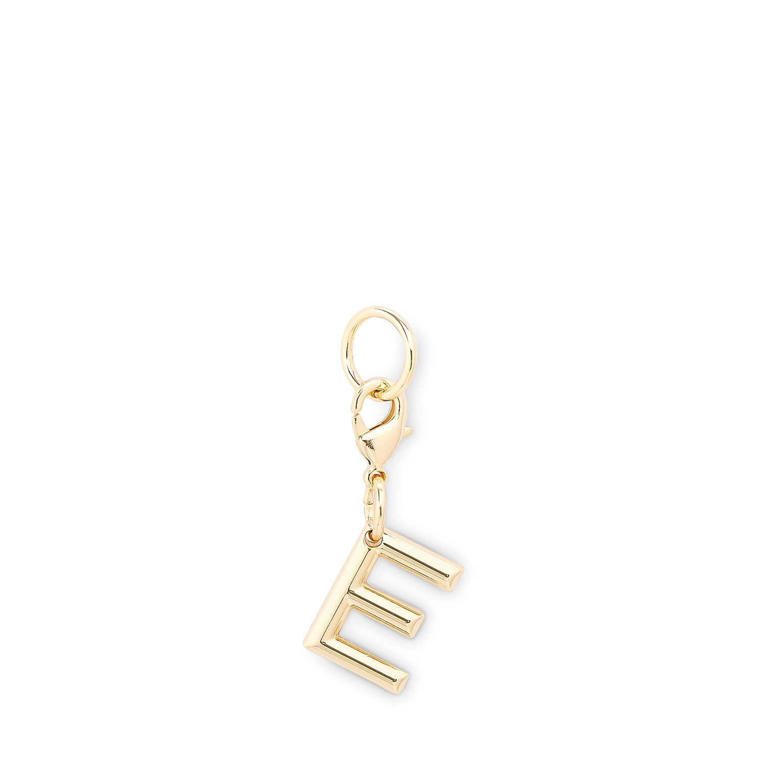 Metallic Gold Charme Lancel - Letter E, Polished Finish. LANCEL Goud
