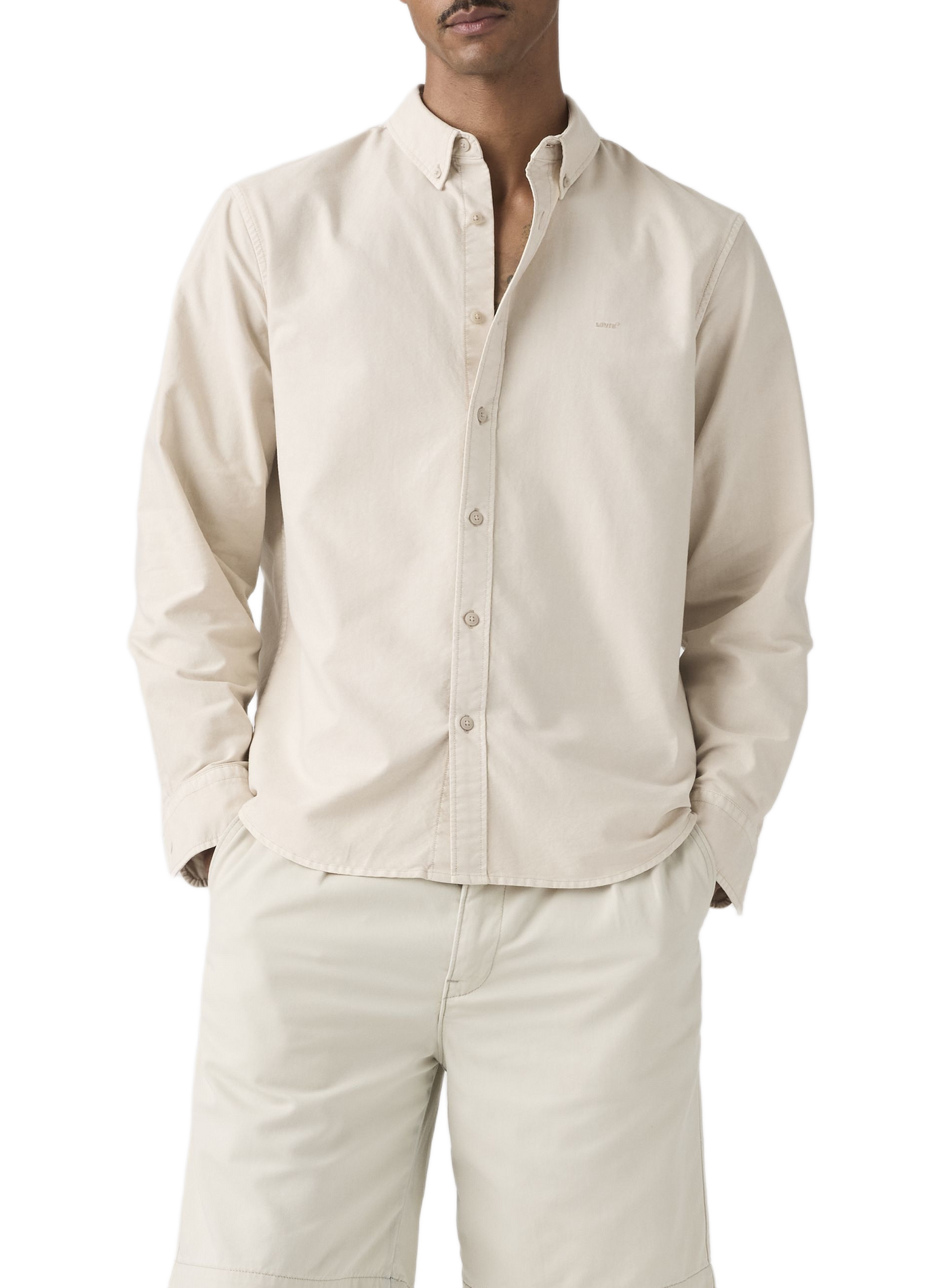 Straight shirt with American collar in cotton | Beige LEVI'S Men