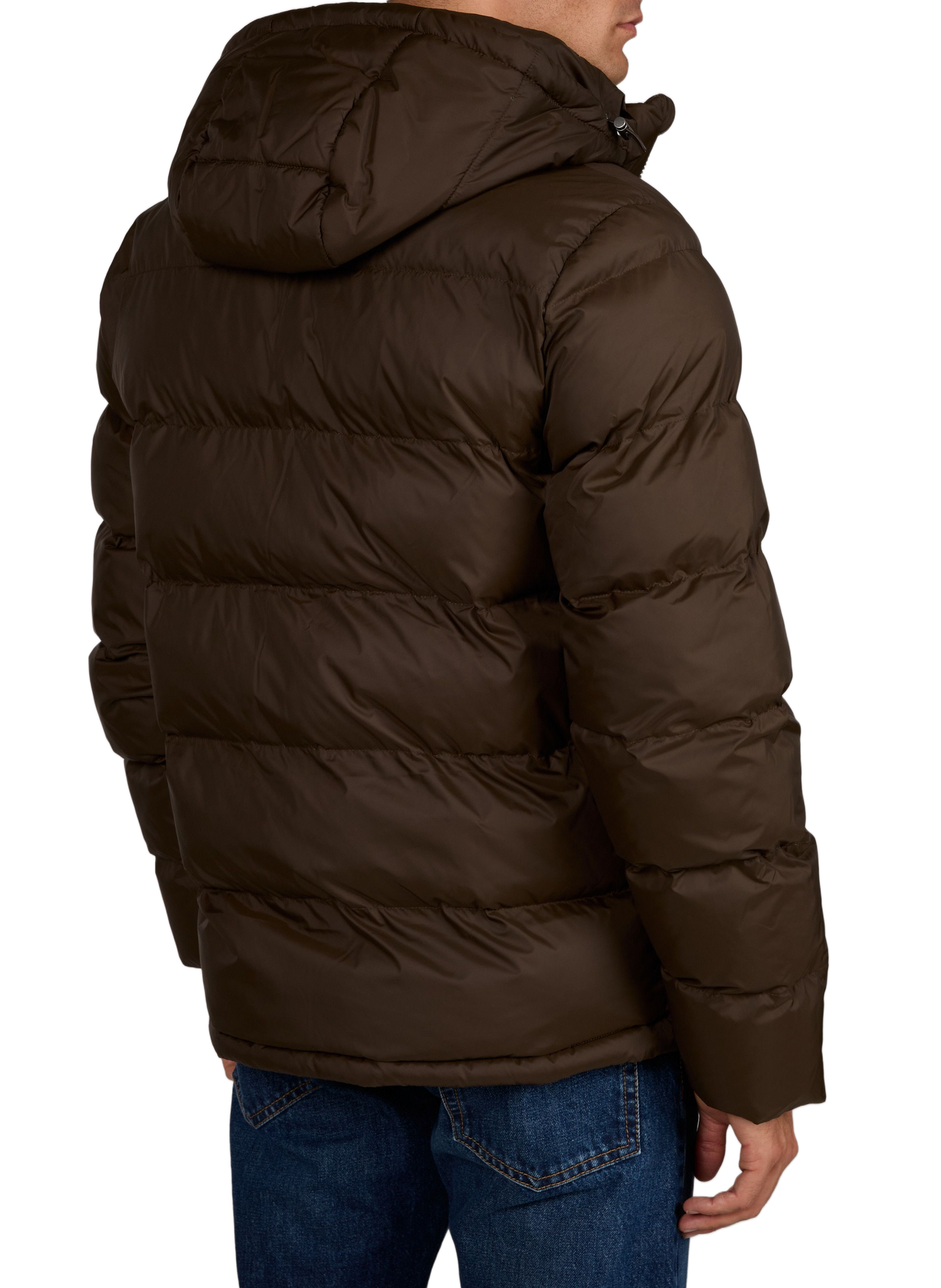 Oversized hooded puffer jacket GANT Brown