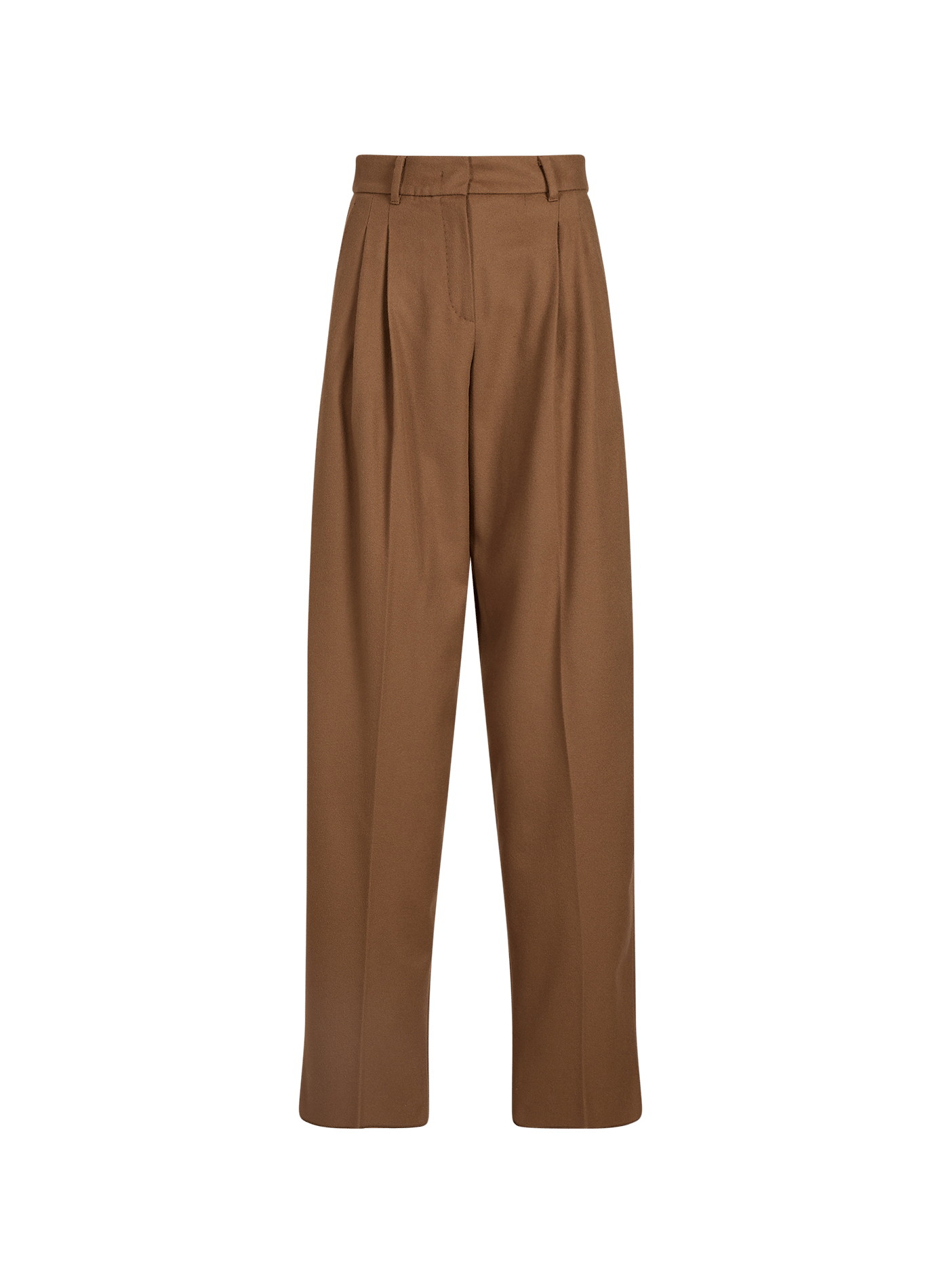 Plooiende wollen broek MAX MARA STUDIO Bruin