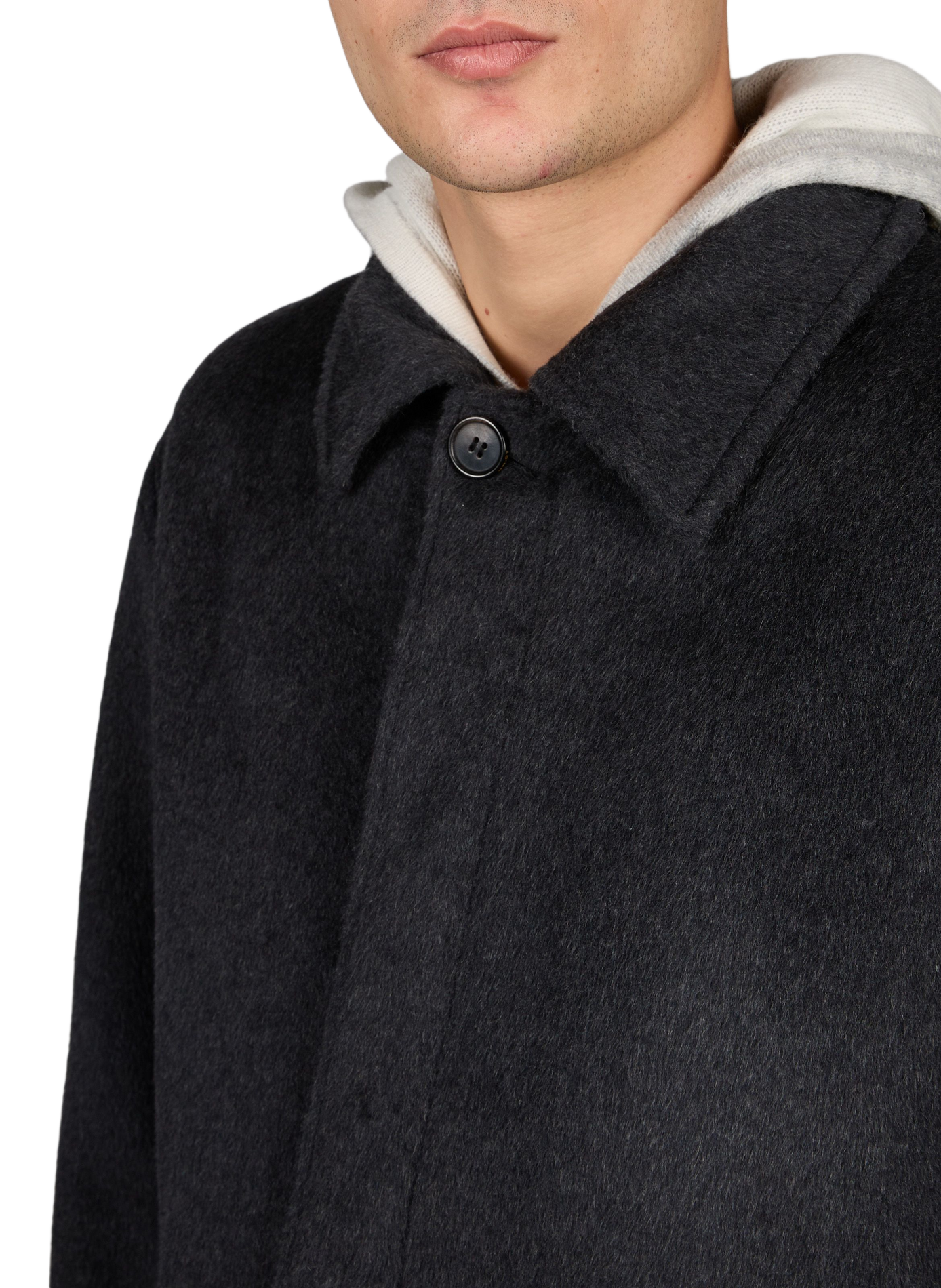 Oversized plain wool-blend coat NN.07 Grey