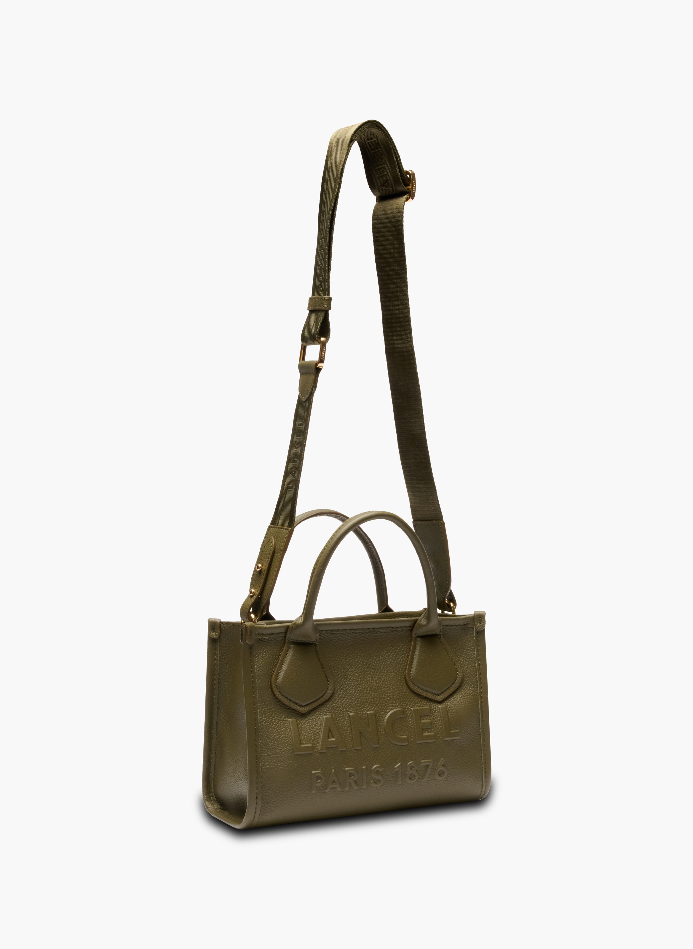 Ritstas Shopper voor dagelijks gebruik van Lancel in leer LANCEL Groen
