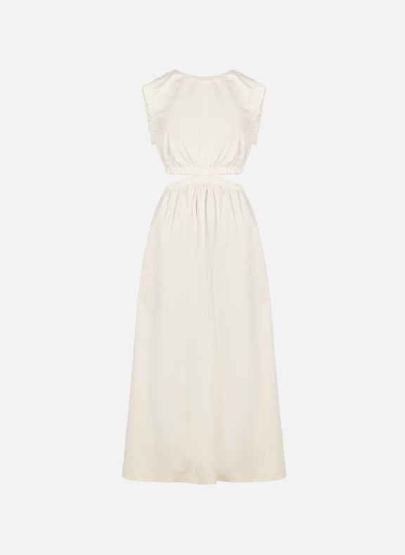 Cut-out cotton-blend dress Beige by SAISON 1865 SAISON 1865 Cut-out cotton-blend dress Beige