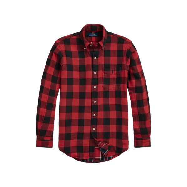 Polo Ralph Lauren Cotton Flannel Check Shirt In Red