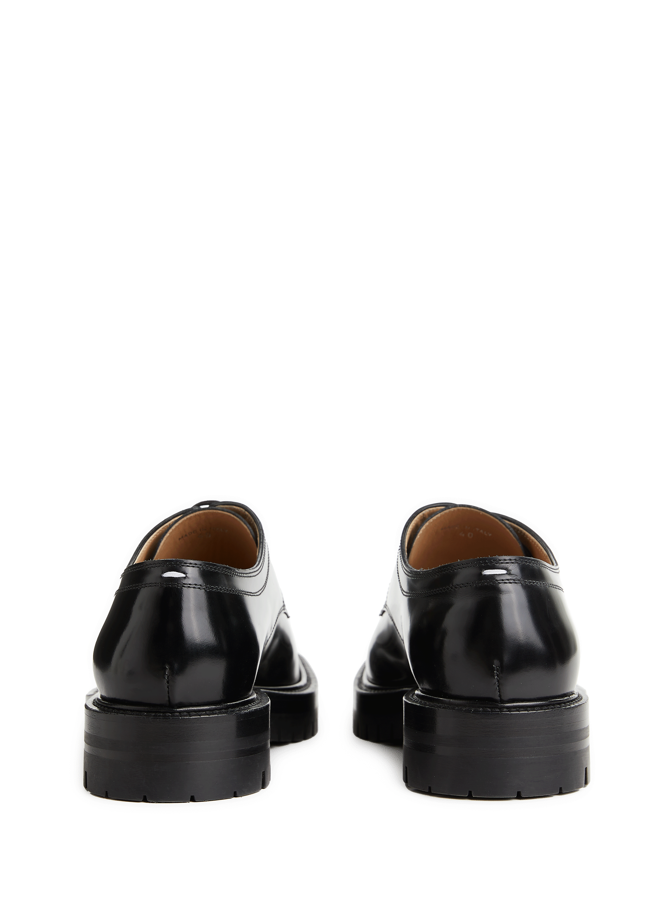 Leather derby shoes MAISON MARGIELA Black