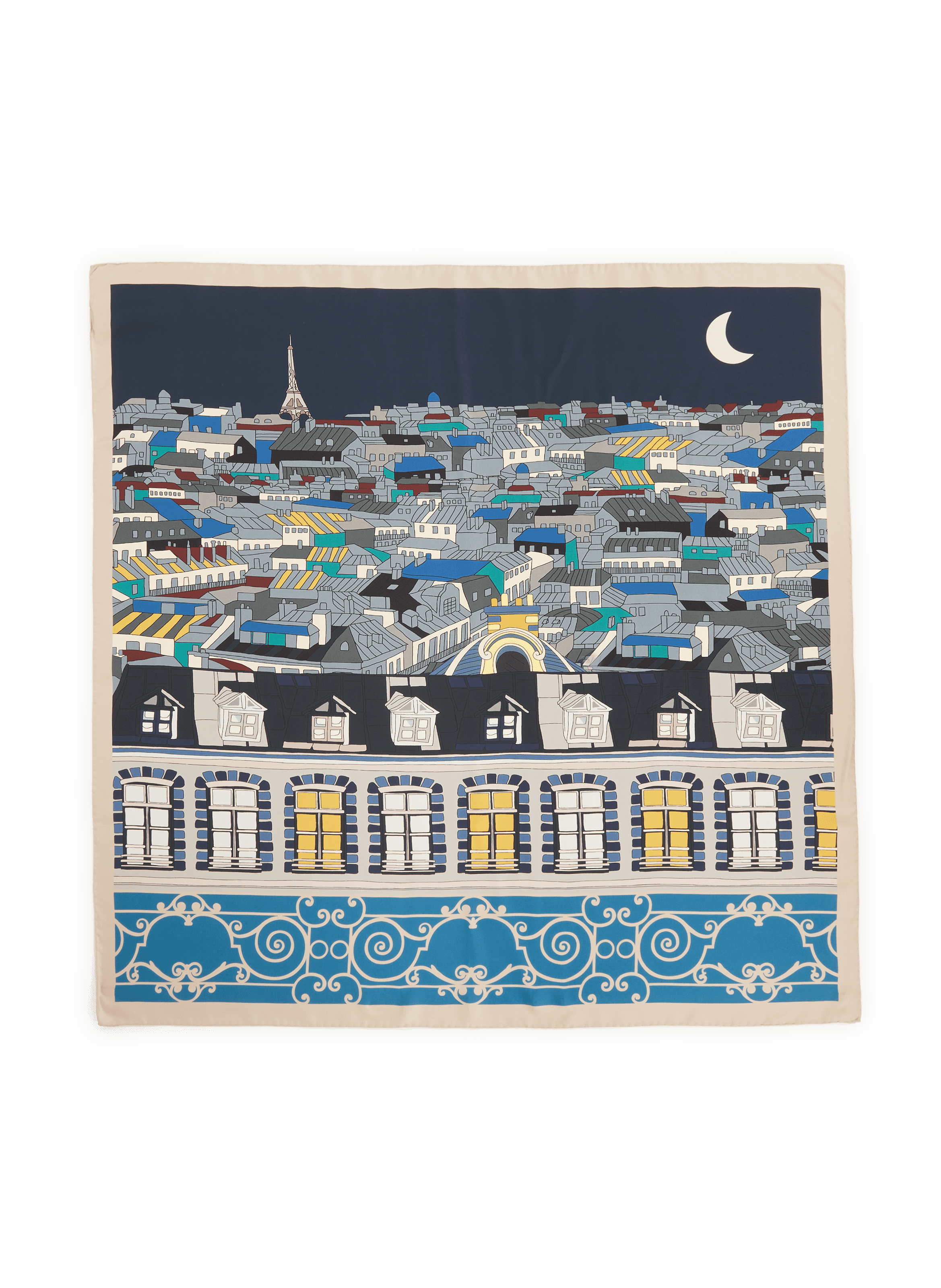 SAISON 1865 Printed silk square scarf Multicolour