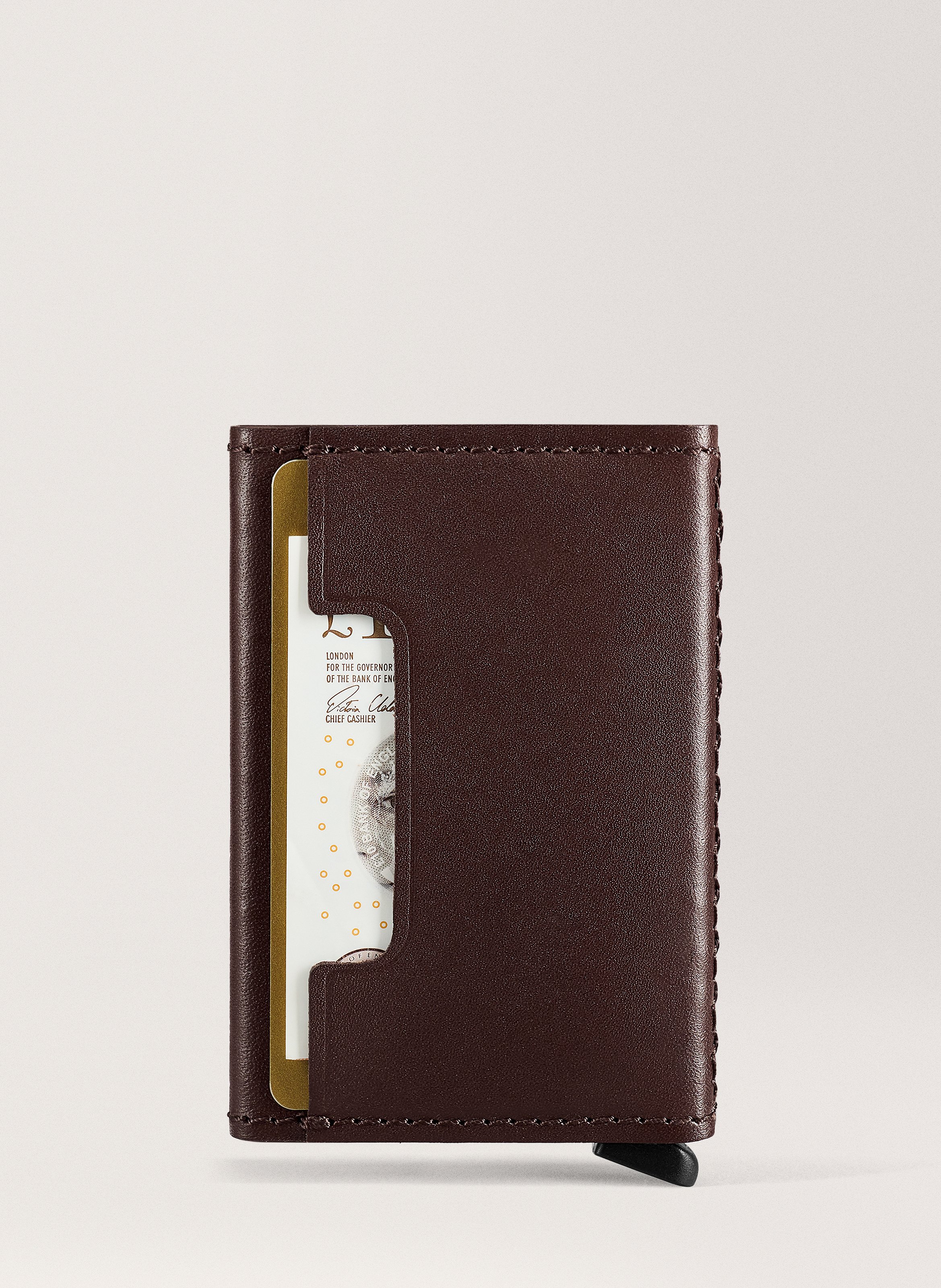 Porte-cartes 'The Cardprotector' en cuir vachetta CARL FRIEDRIK Marron