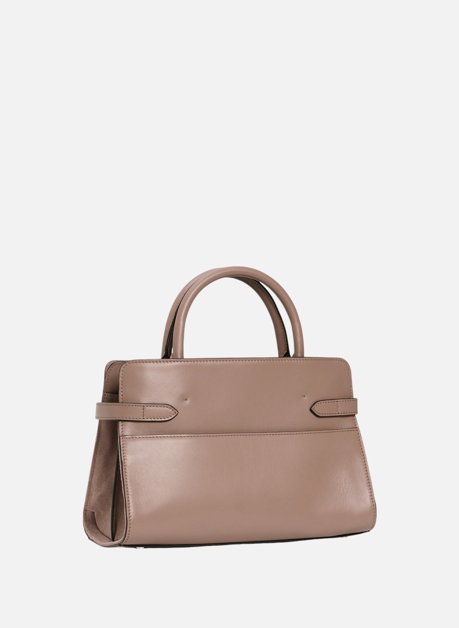 Sac à main moyen modèle emie en cuir lisse et nubuck LE TANNEUR Gris