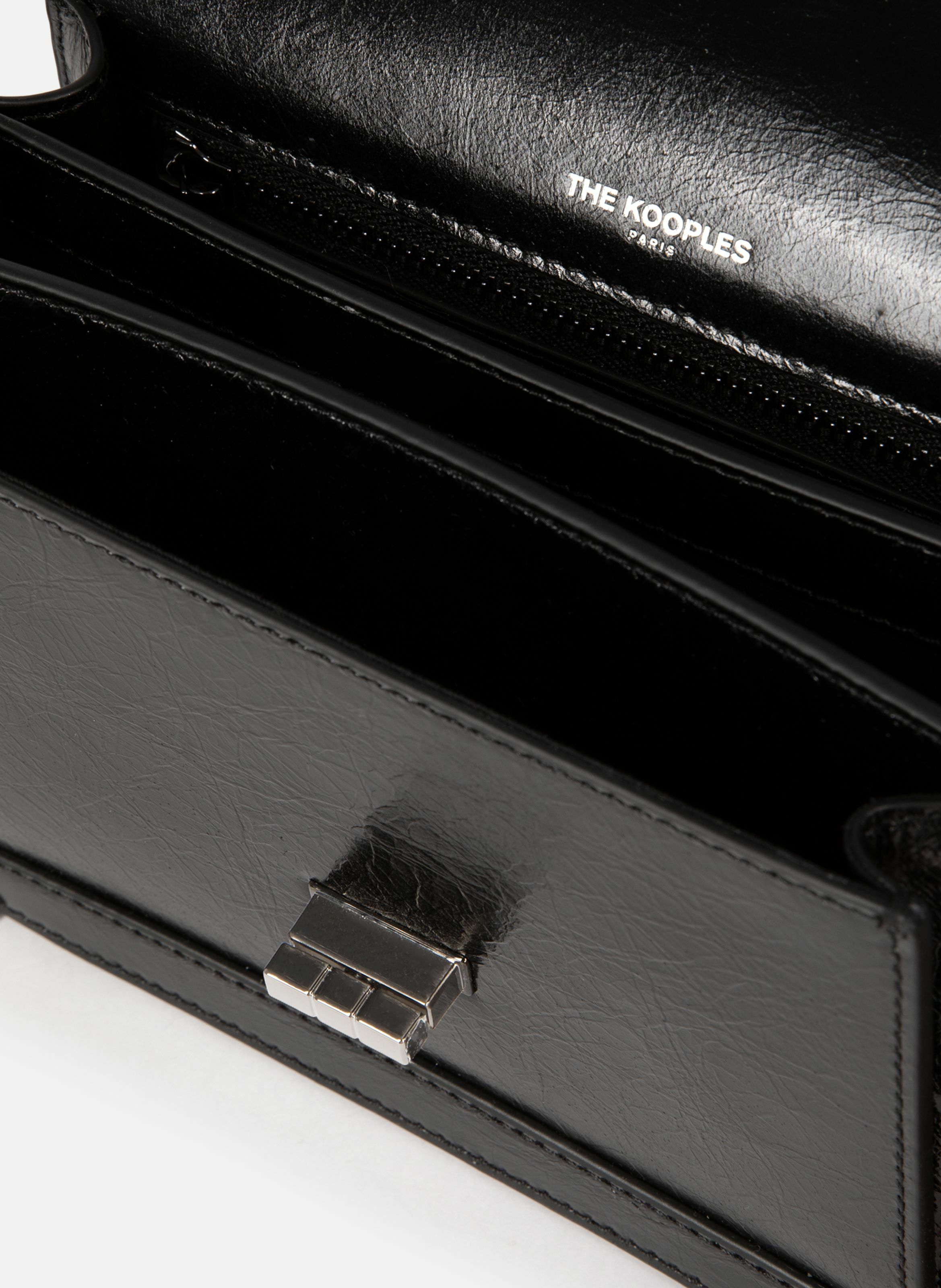 Sac emily small en cuir craquelé THE KOOPLES Noir