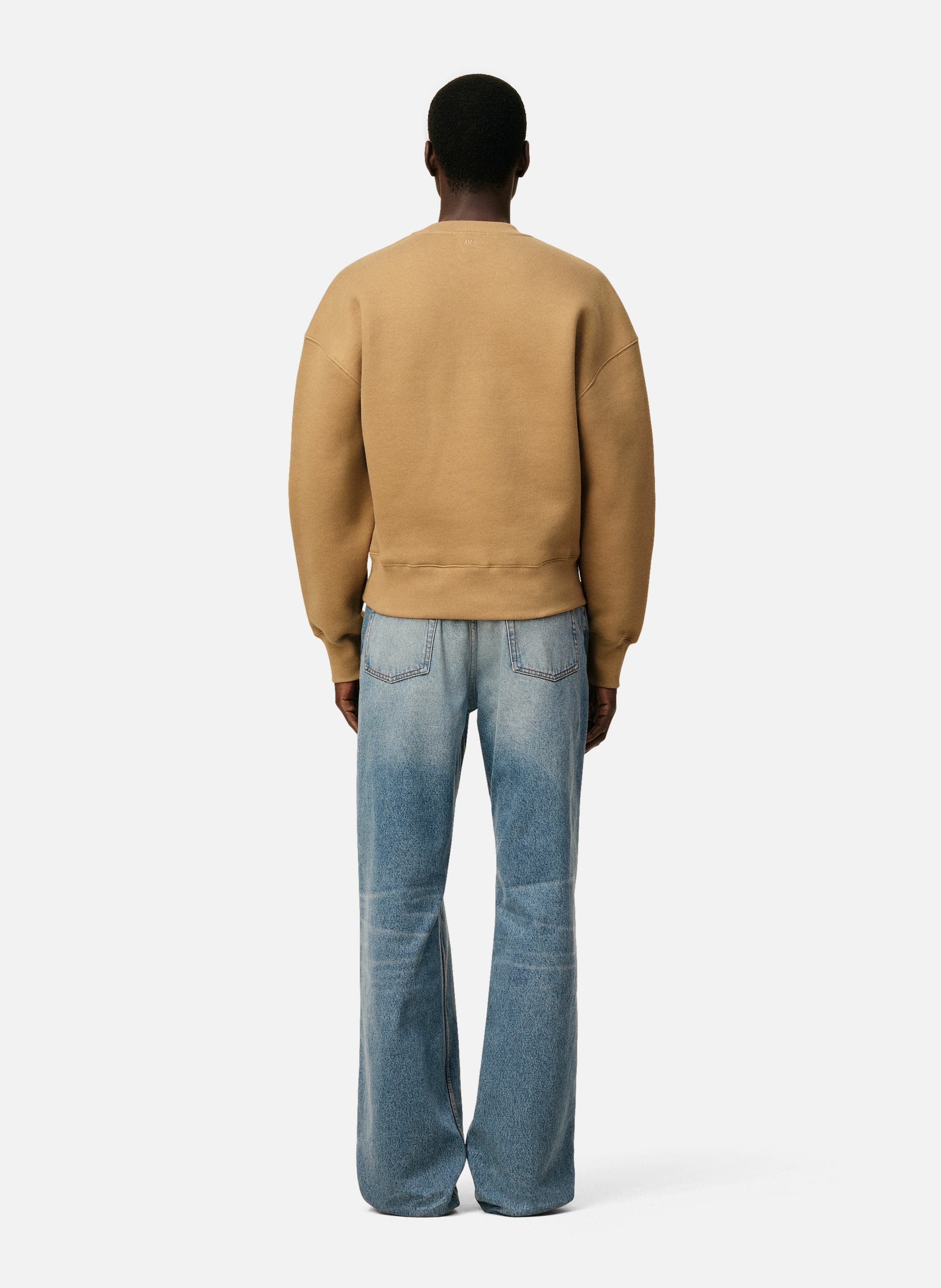 Sweatshirt ami de coeur en coton unisexe AMI PARIS Marron