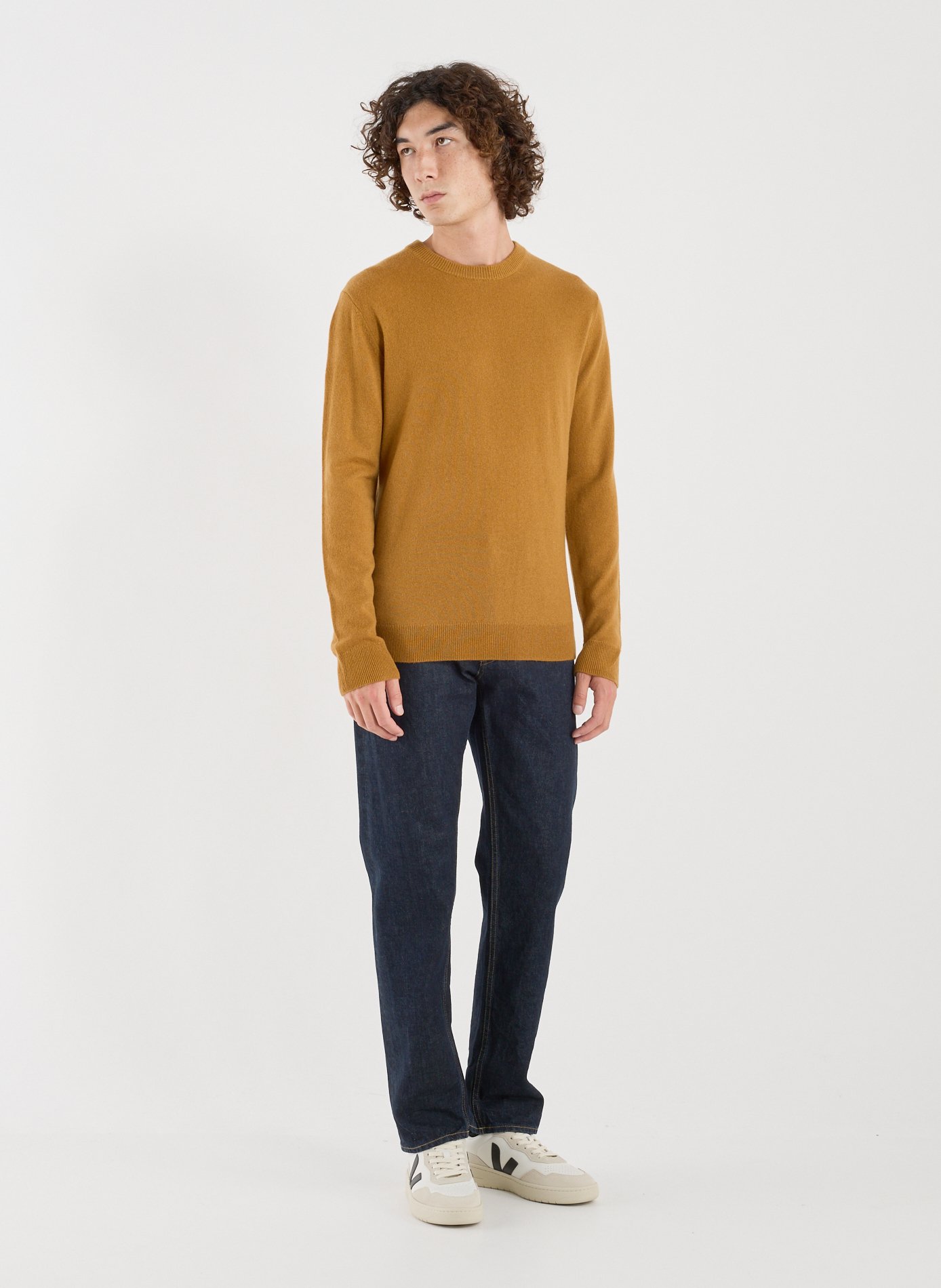 Pull col rond en cachemire AU PRINTEMPS PARIS Doré