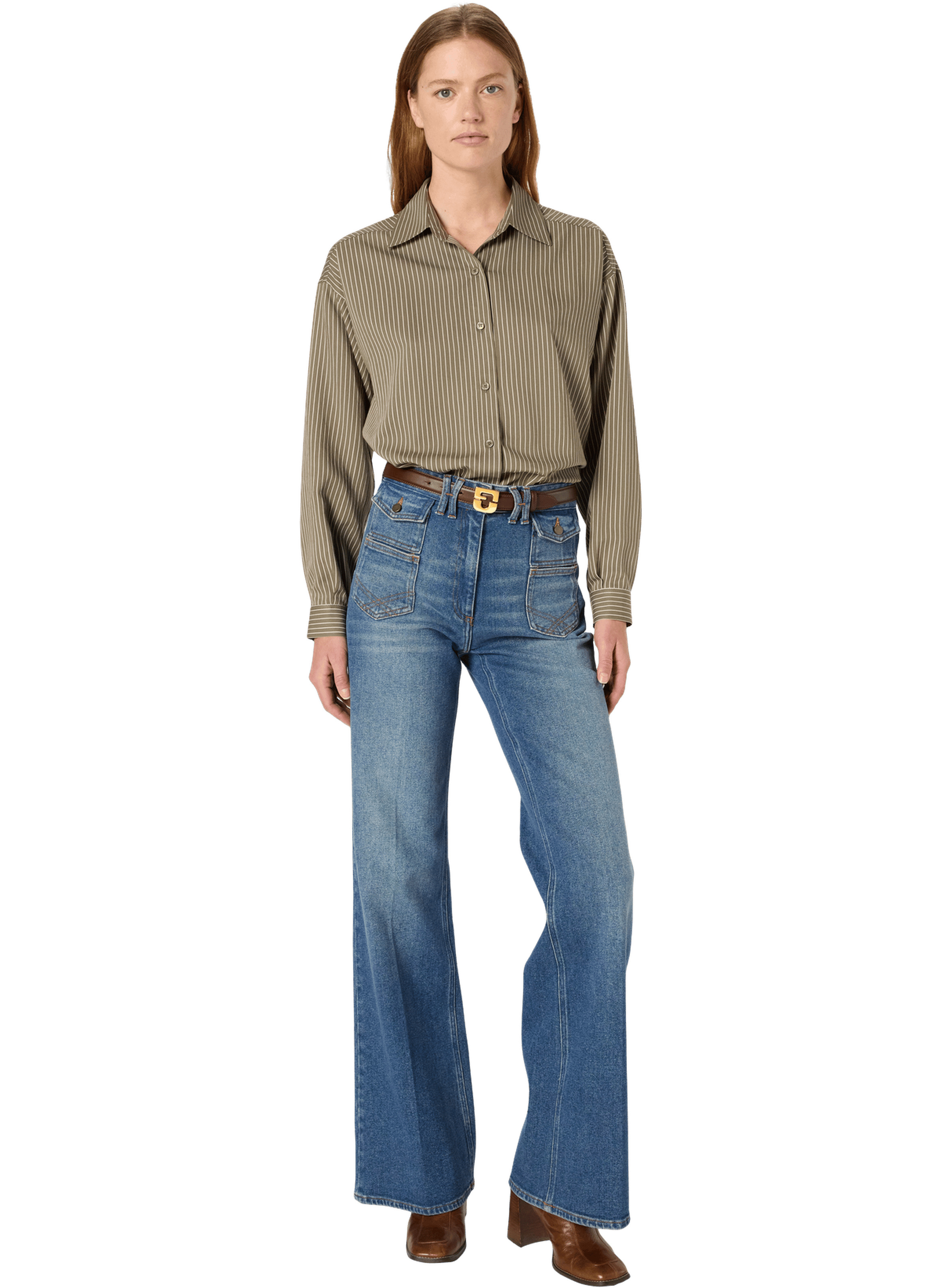 Chemise rayée - azelie GERARD DAREL Vert