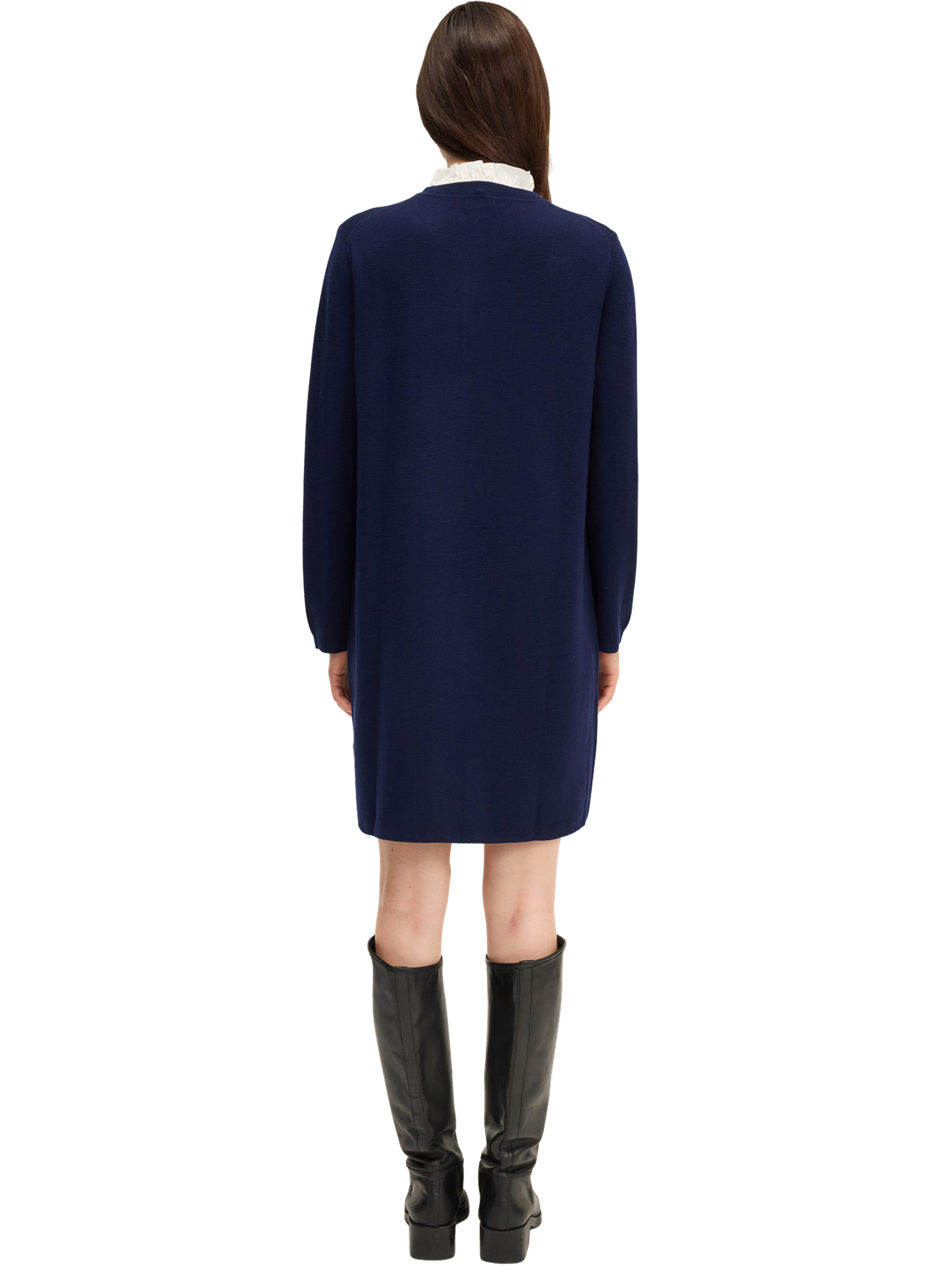 Robe droite à col façon chemisier - lidia PABLO Bleu