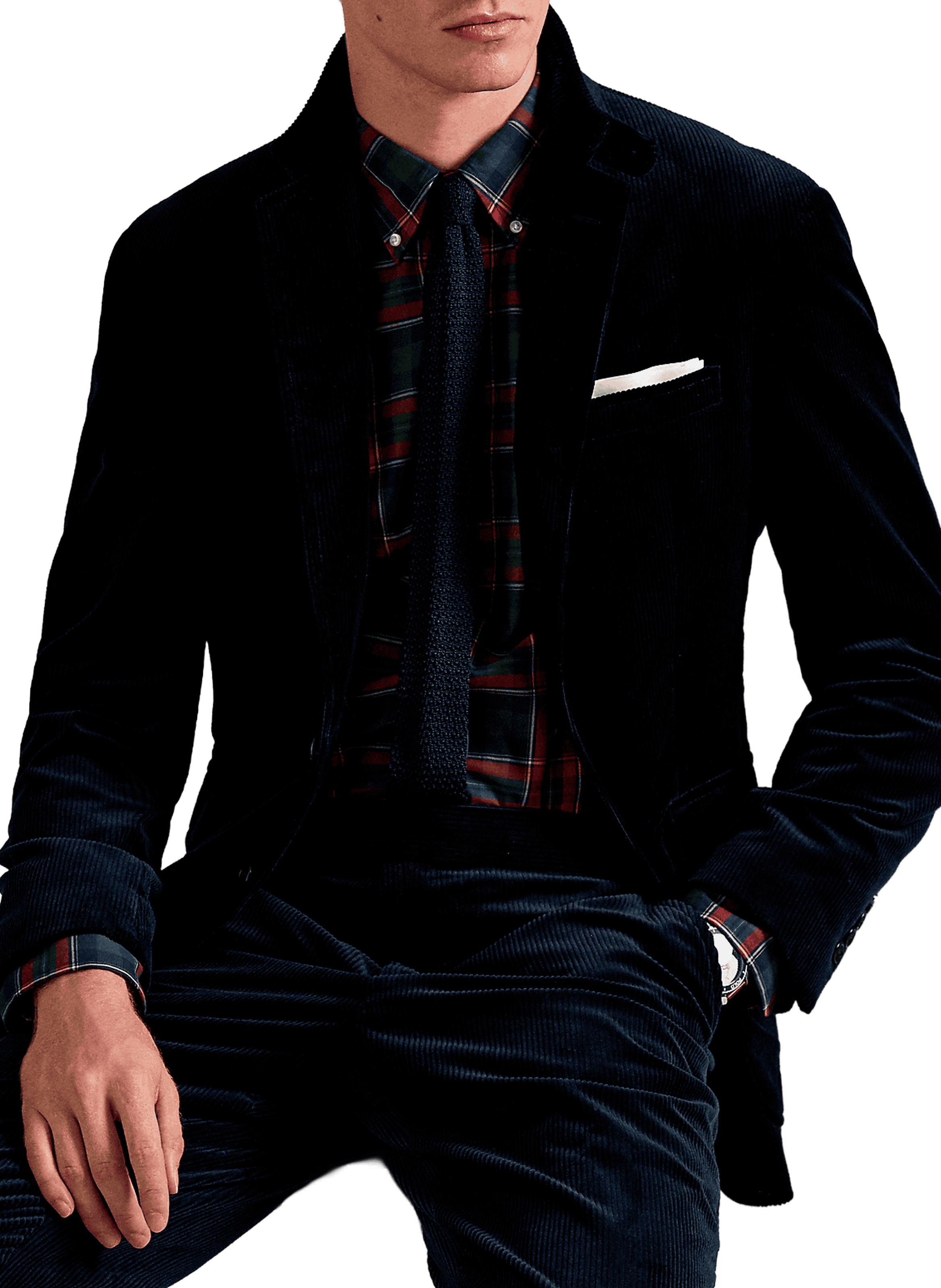 Chemise col américain à carreaux en coton POLO RALPH LAUREN Vert