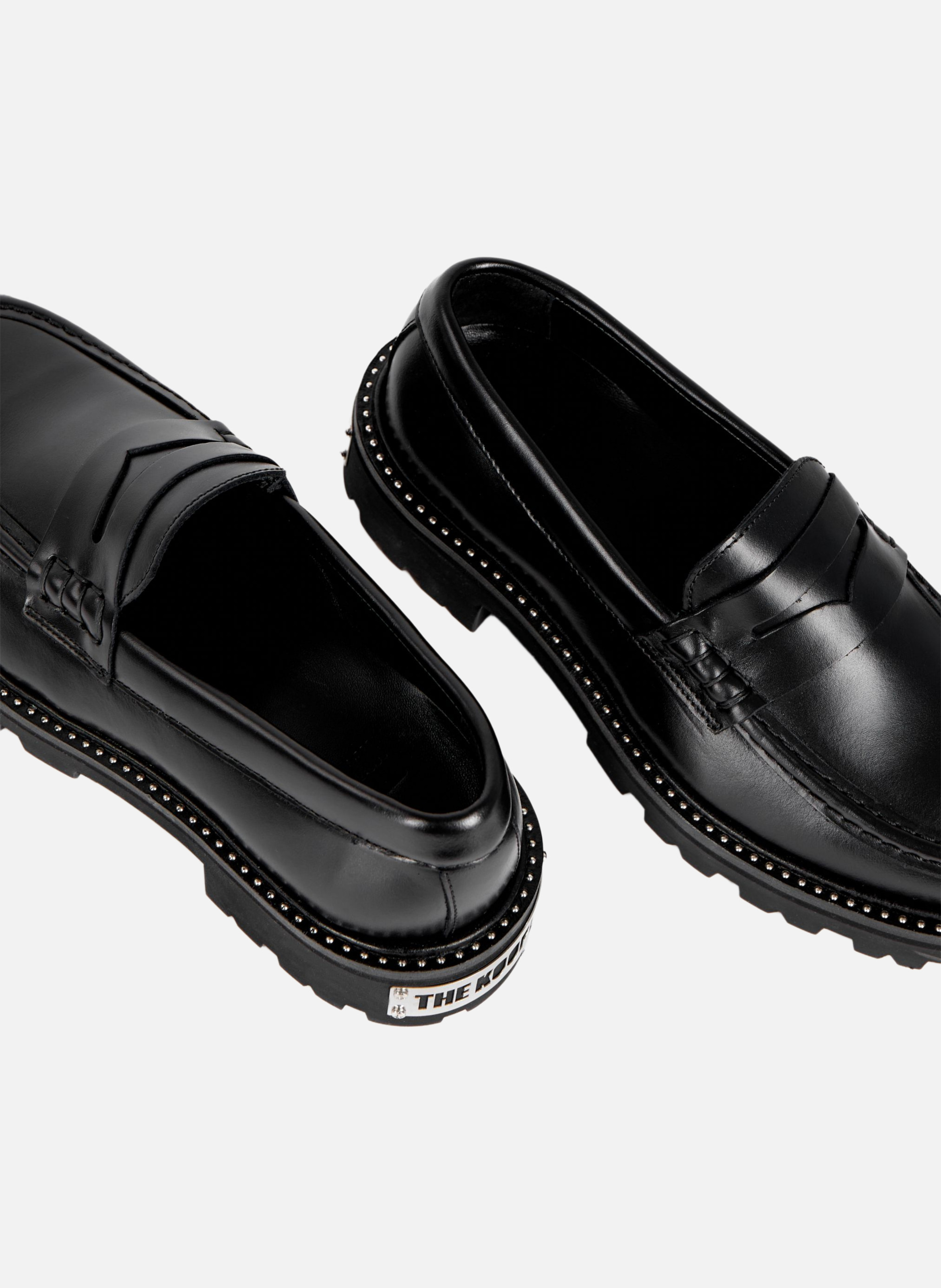 Mocassins en cuir semelle crantée THE KOOPLES Noir